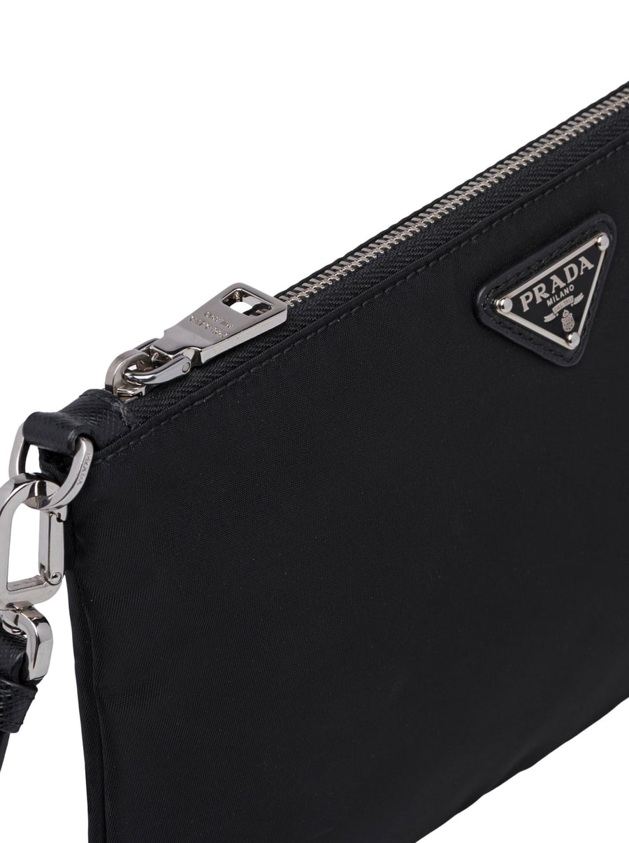 Prada RE-NYLON AND SAFFIANO POUCH, view 6