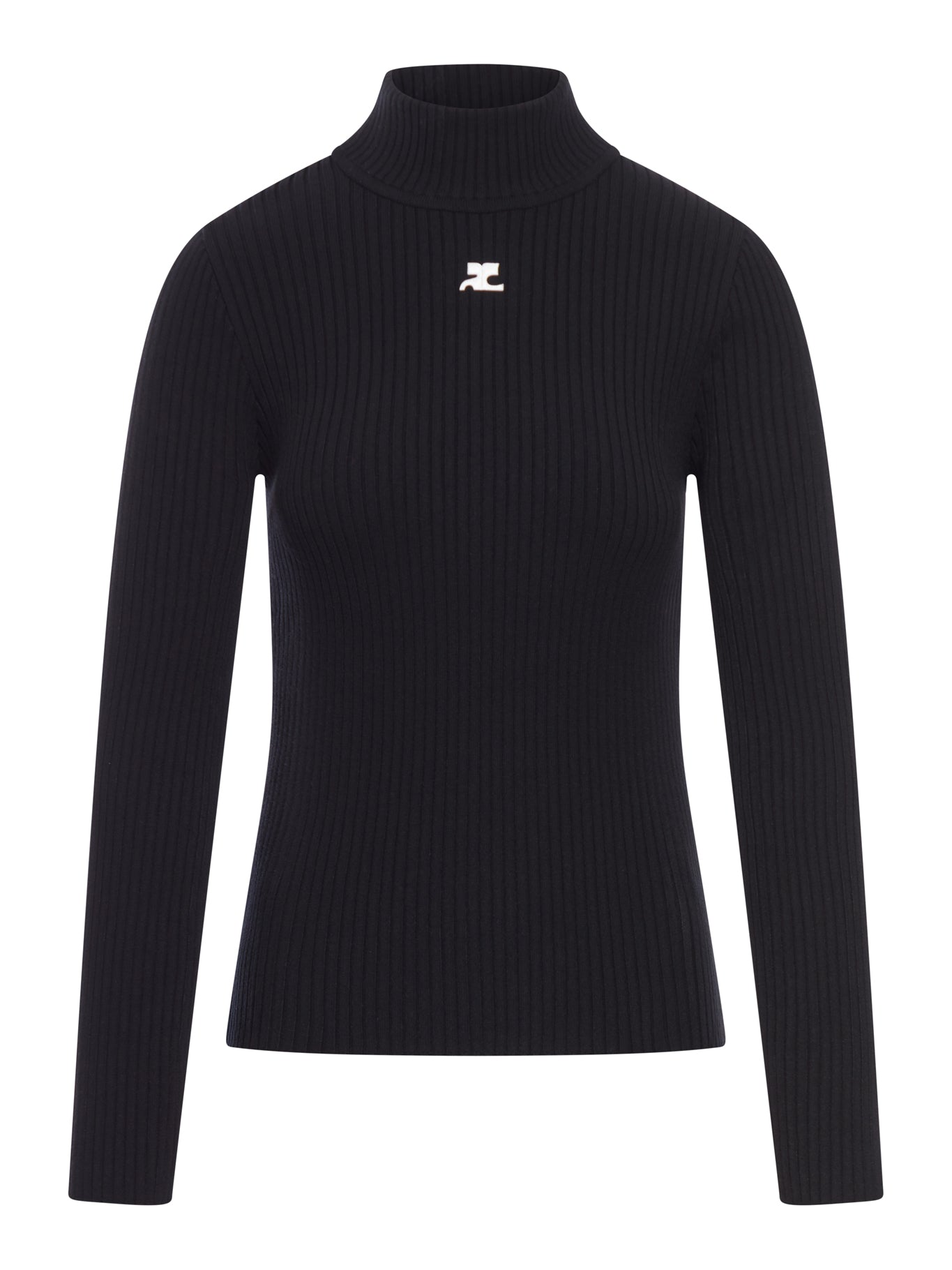Courreges REEDITION RIB KNIT MOCKNECK SWEATER