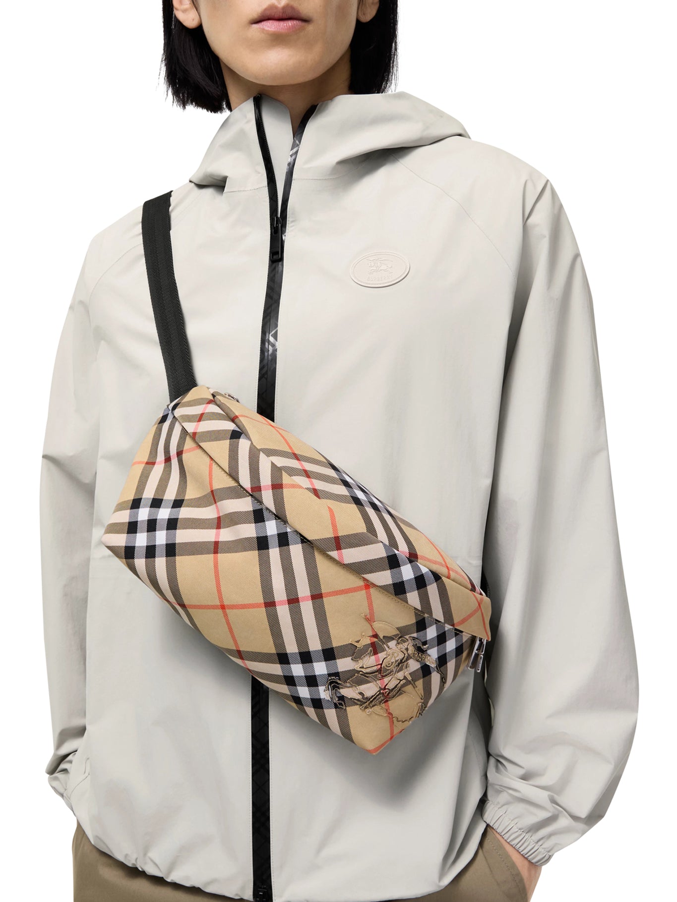 Burberry NYLON BAG WITH EKD LOGO, view 2