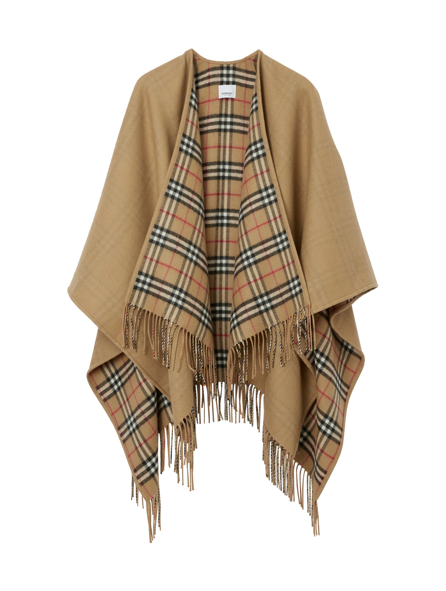 Burberry REVERSIBLE CHECK WOOL CAPE