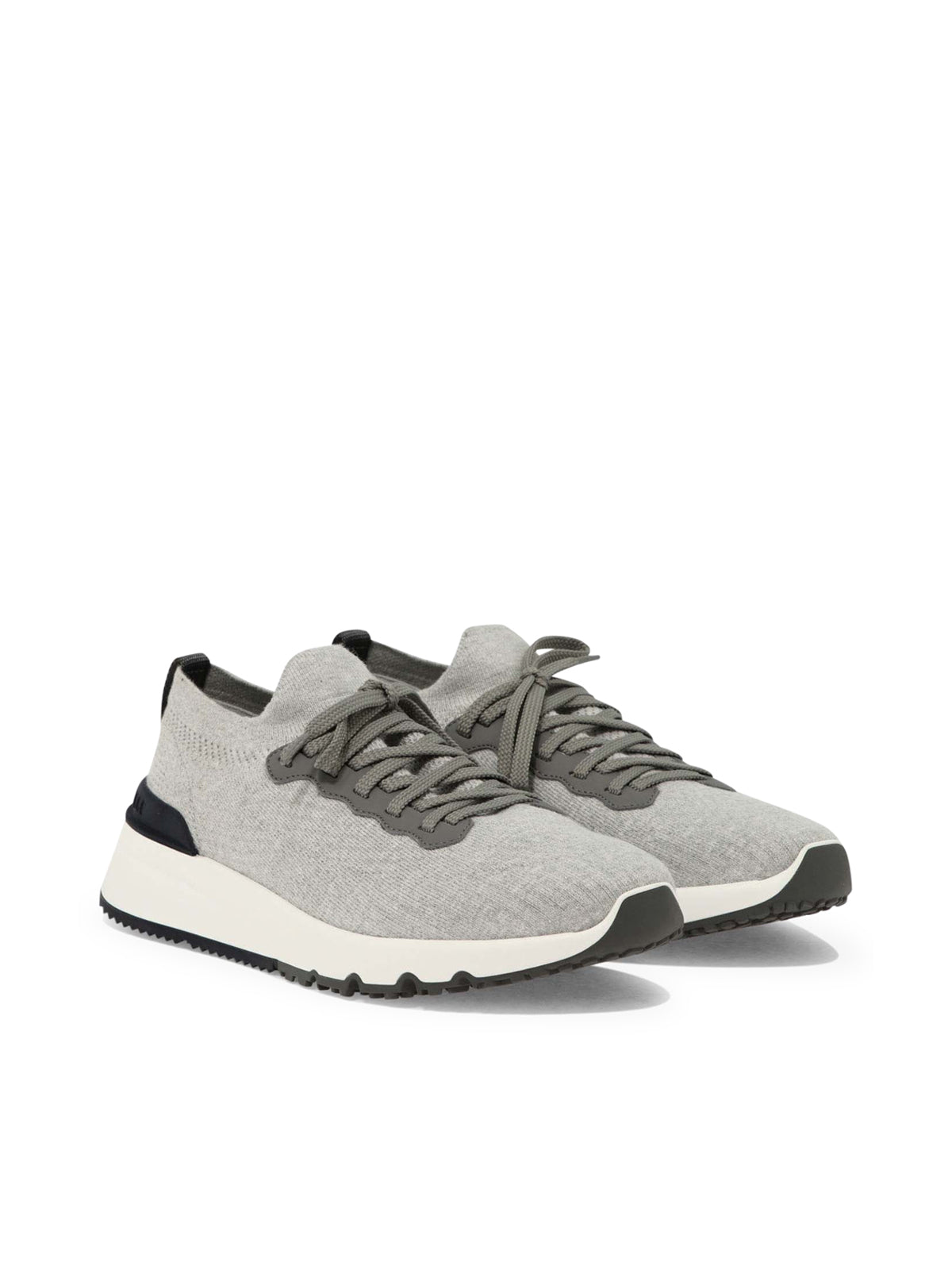 Brunello Cucinelli KNITTED LOW TOP SNEAKERS, view 2