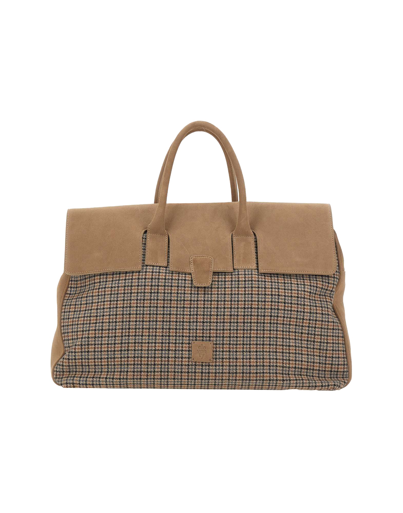 ELEVENTY Borsa in pelle scamosciata e tessuto