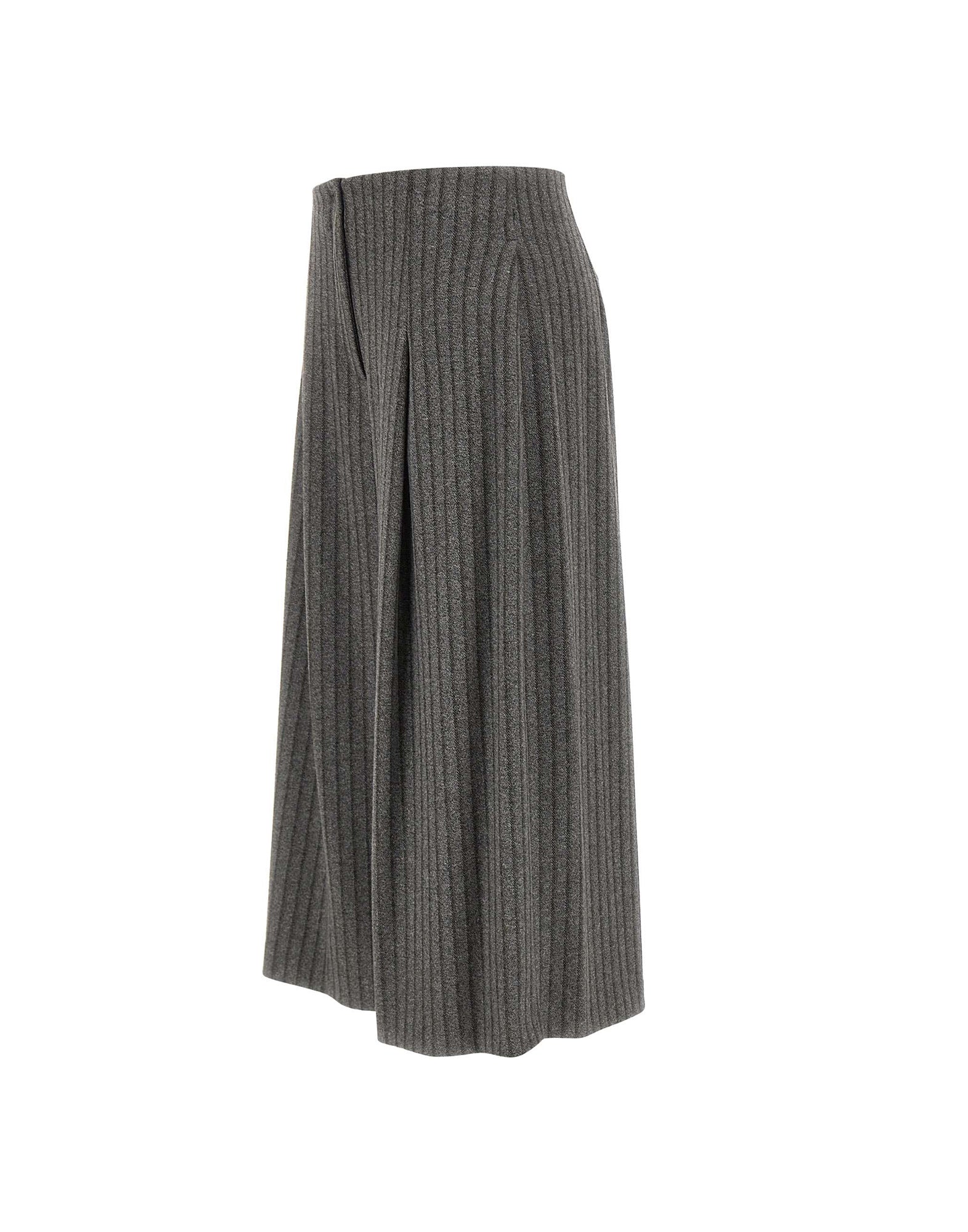 ELENA MIRO' Pantaloni cropped a righe, view 2