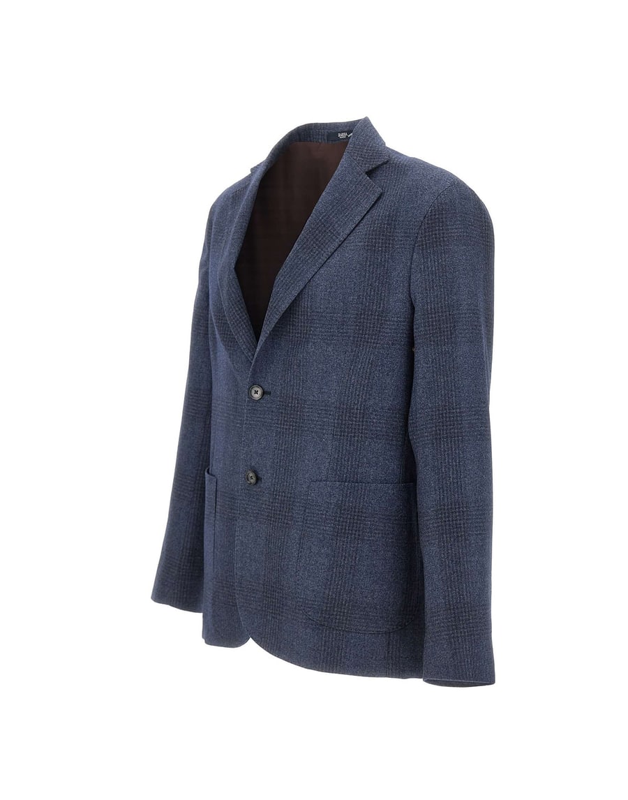 BARBA Blazer in misto lana e cotone, view 2