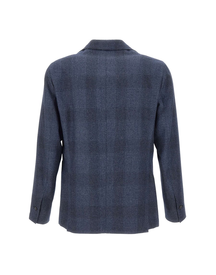 BARBA Blazer in misto lana e cotone, view 3