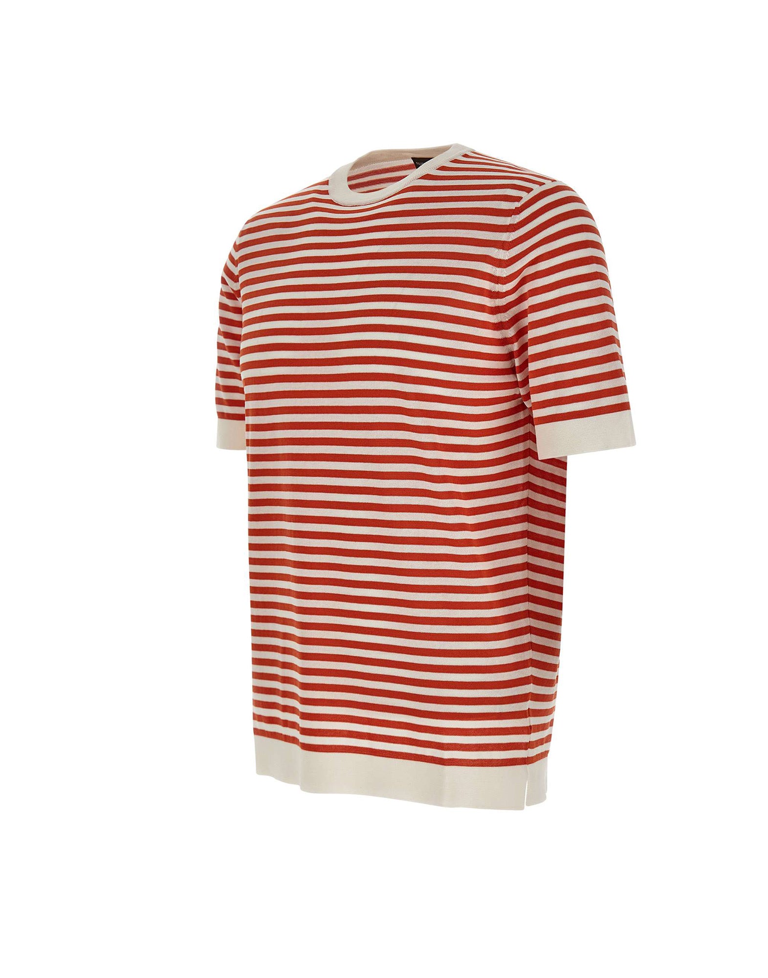 FILIPPO DE LAURENTIIS T-shirt in cotone a righe, view 2