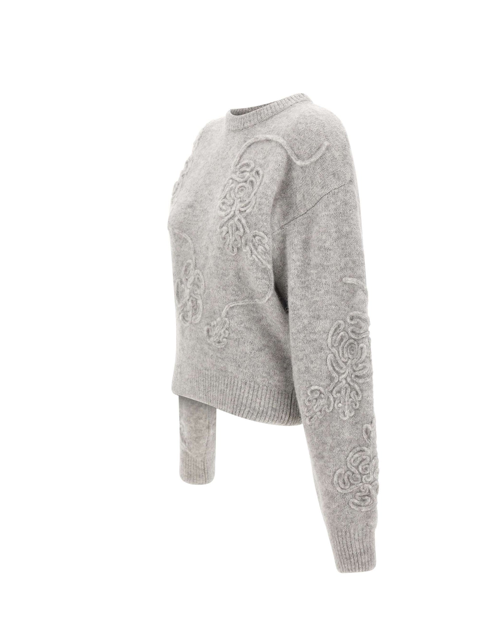 ROTATE BIRGER CHRISTENSEN Maglia con fiori 3D, view 2