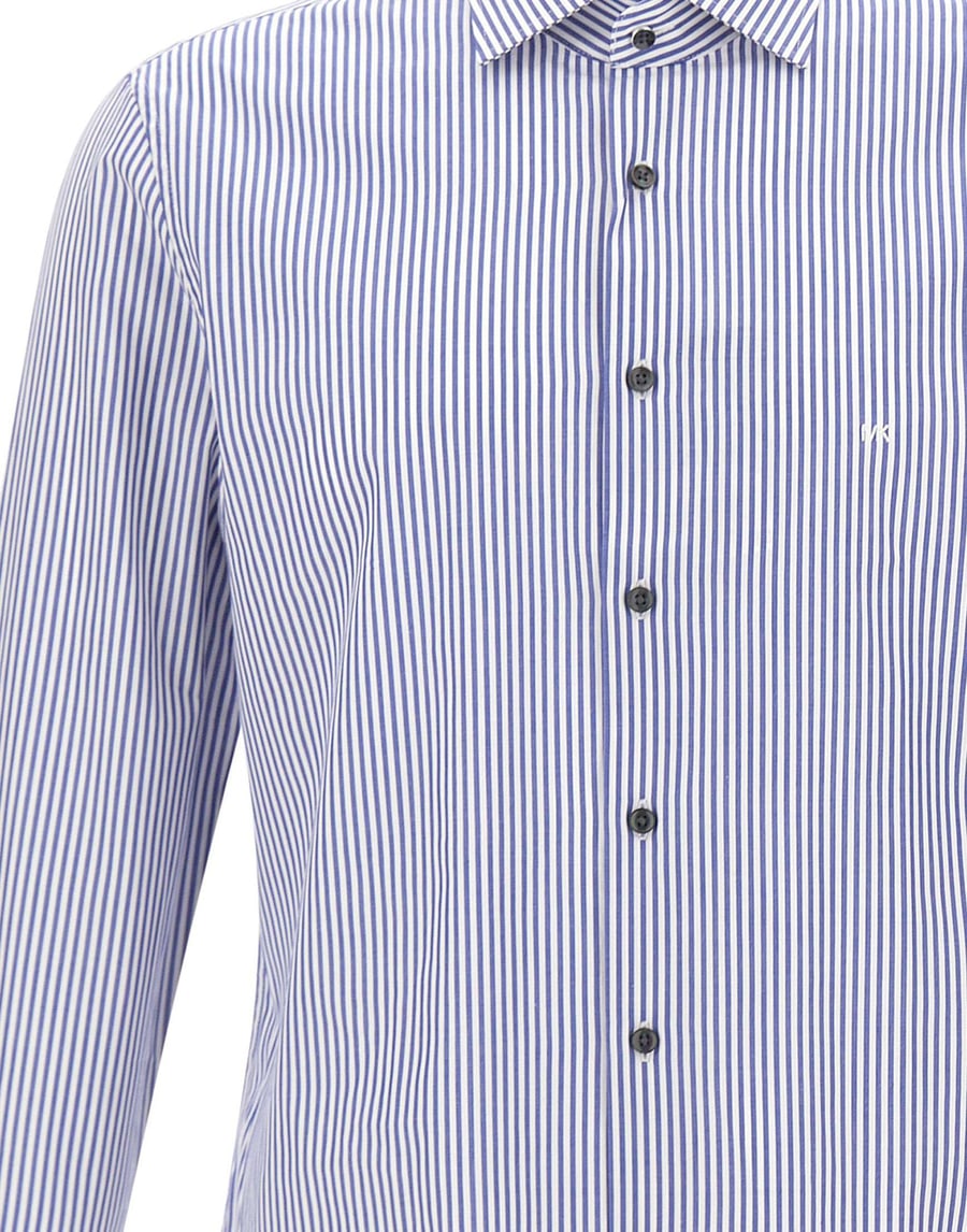MICHAEL MICHAEL KORS Camicia in popeline di cotone a righe Bengal, view 4