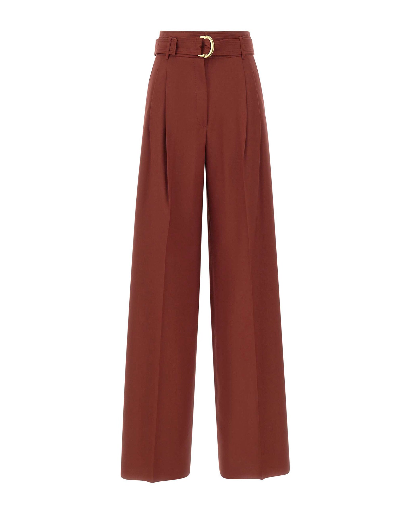 Max Mara Studio Pantalone a vita alta in tela di lana