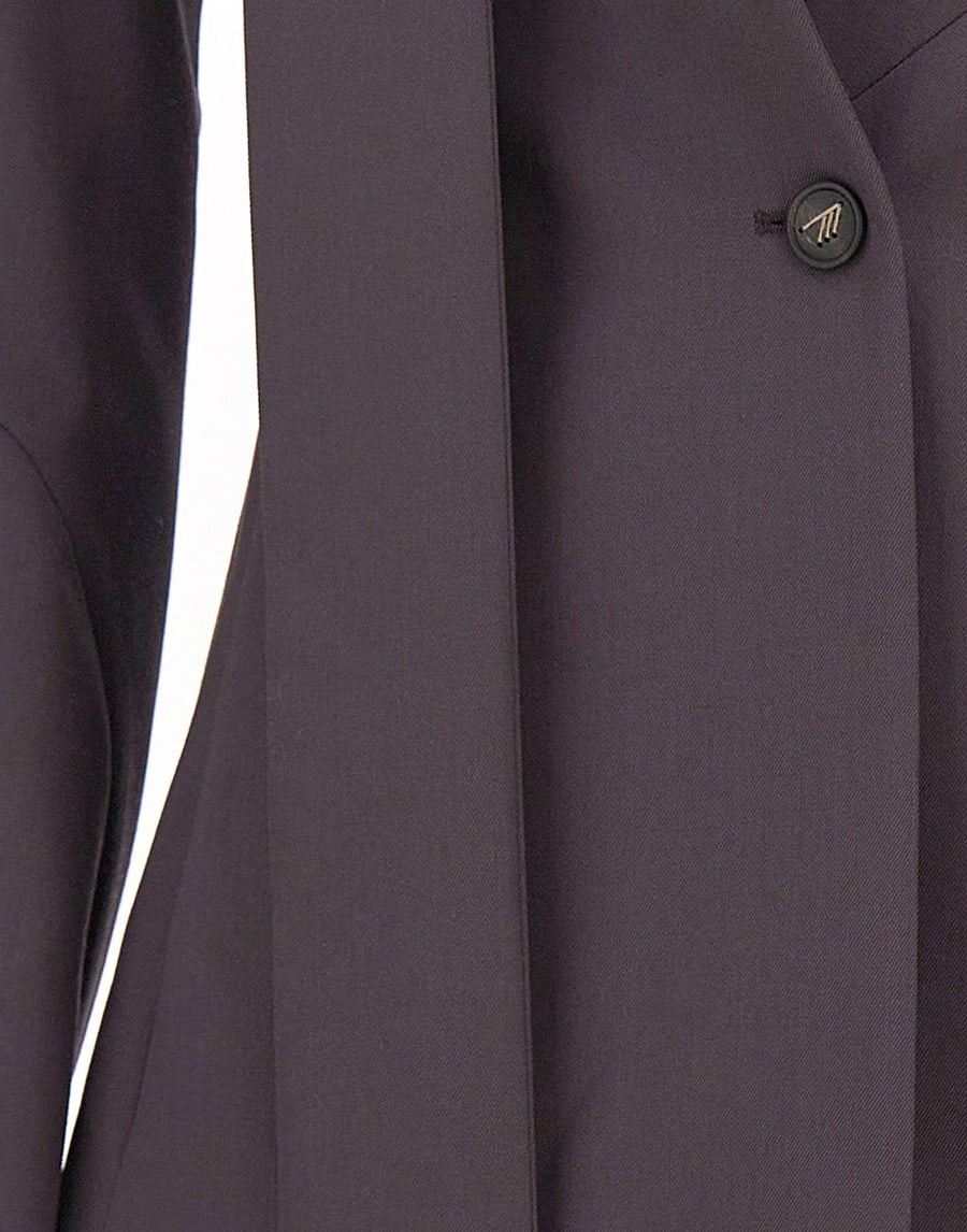 The Attico Blazer in lana con foulard, view 4