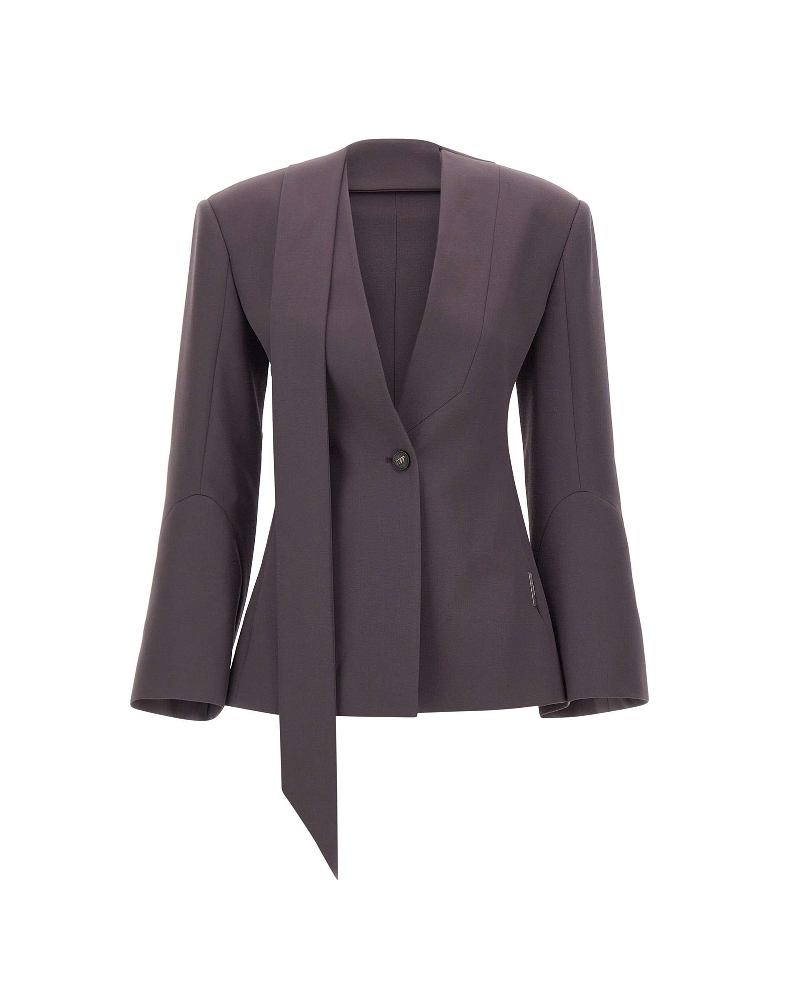 The Attico Blazer in lana con foulard