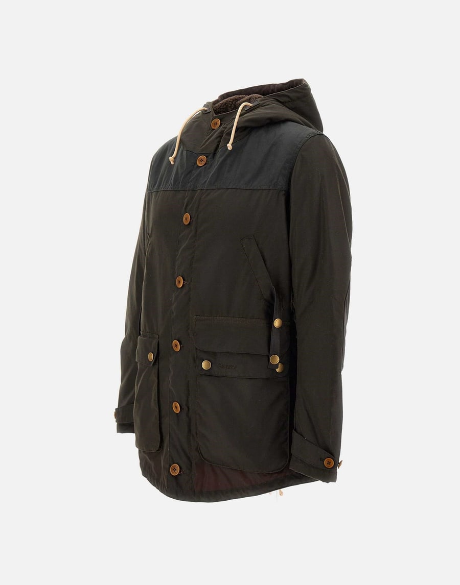 BARBOUR Parka "Game" in cotone cerato, view 3