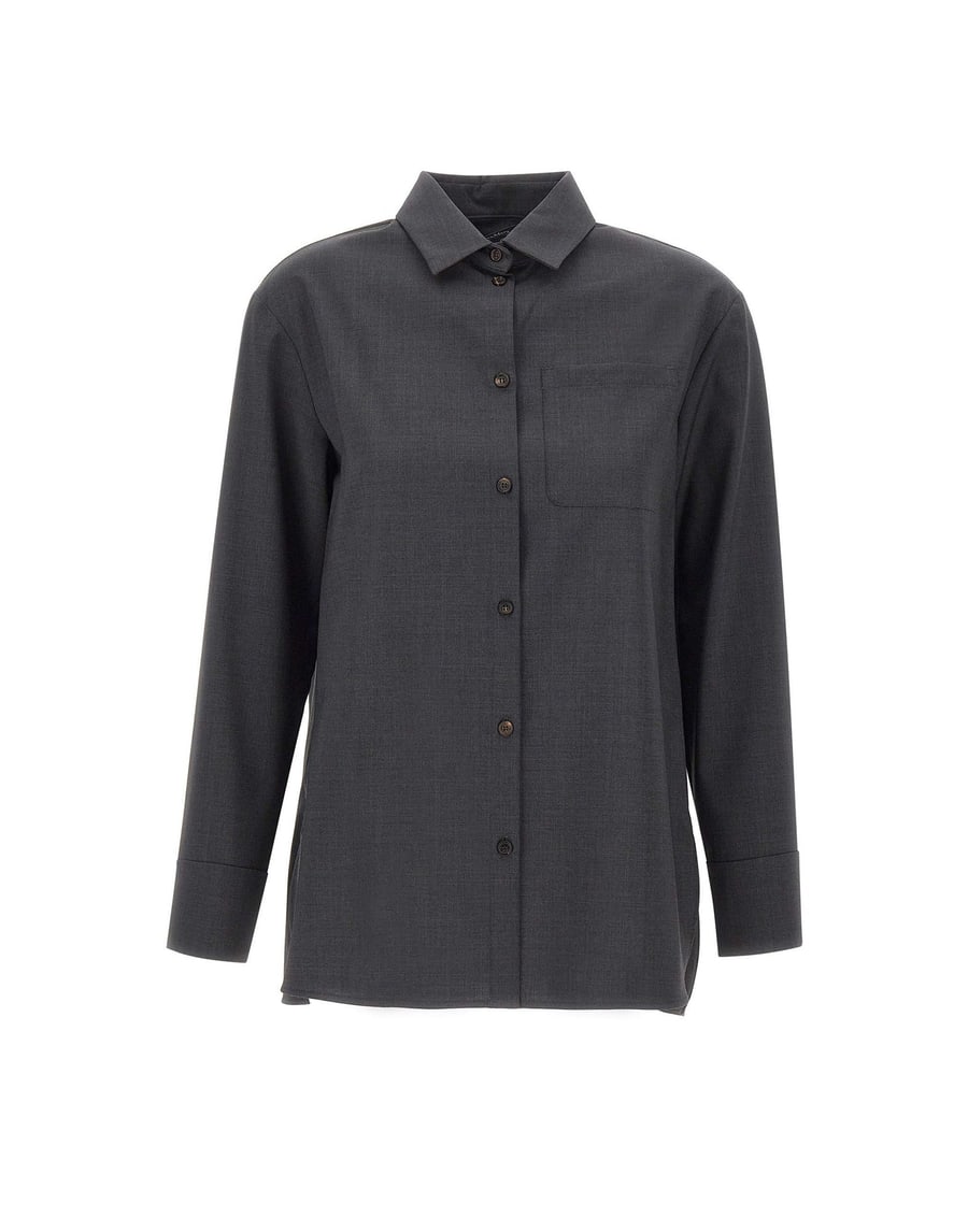 'S Max Mara Camicia basic in tela di lana