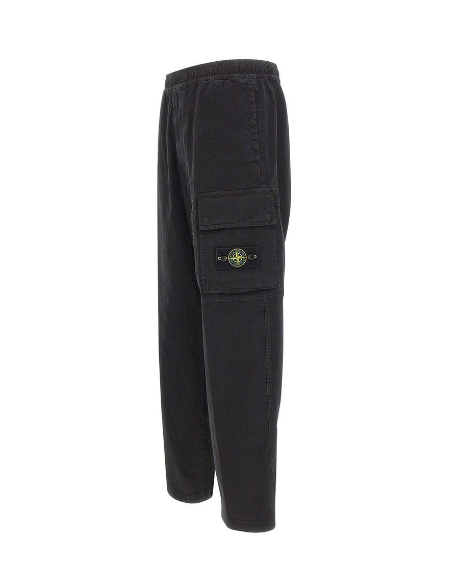 Stone Island Pantalone Loose in cotone, view 2