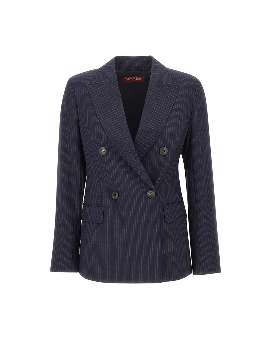 Max Mara Studio Blazer doppiopetto in tela di lana