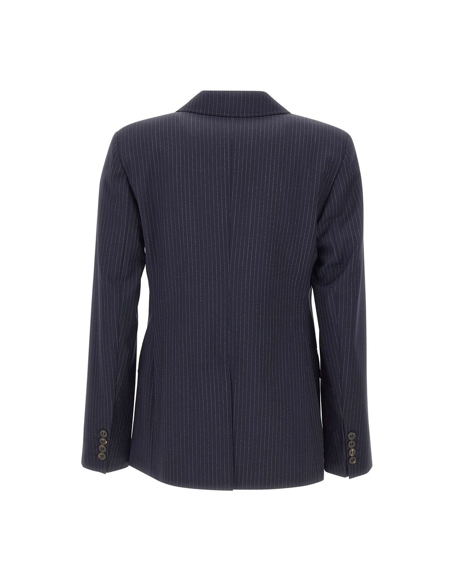 Max Mara Studio Blazer doppiopetto in tela di lana, view 3