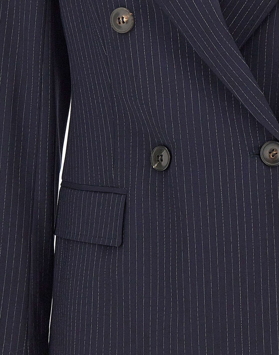 Max Mara Studio Blazer doppiopetto in tela di lana, view 4