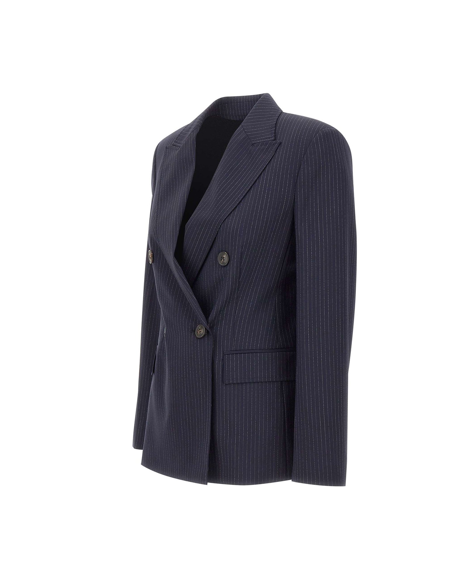 Max Mara Studio Blazer doppiopetto in tela di lana, view 2