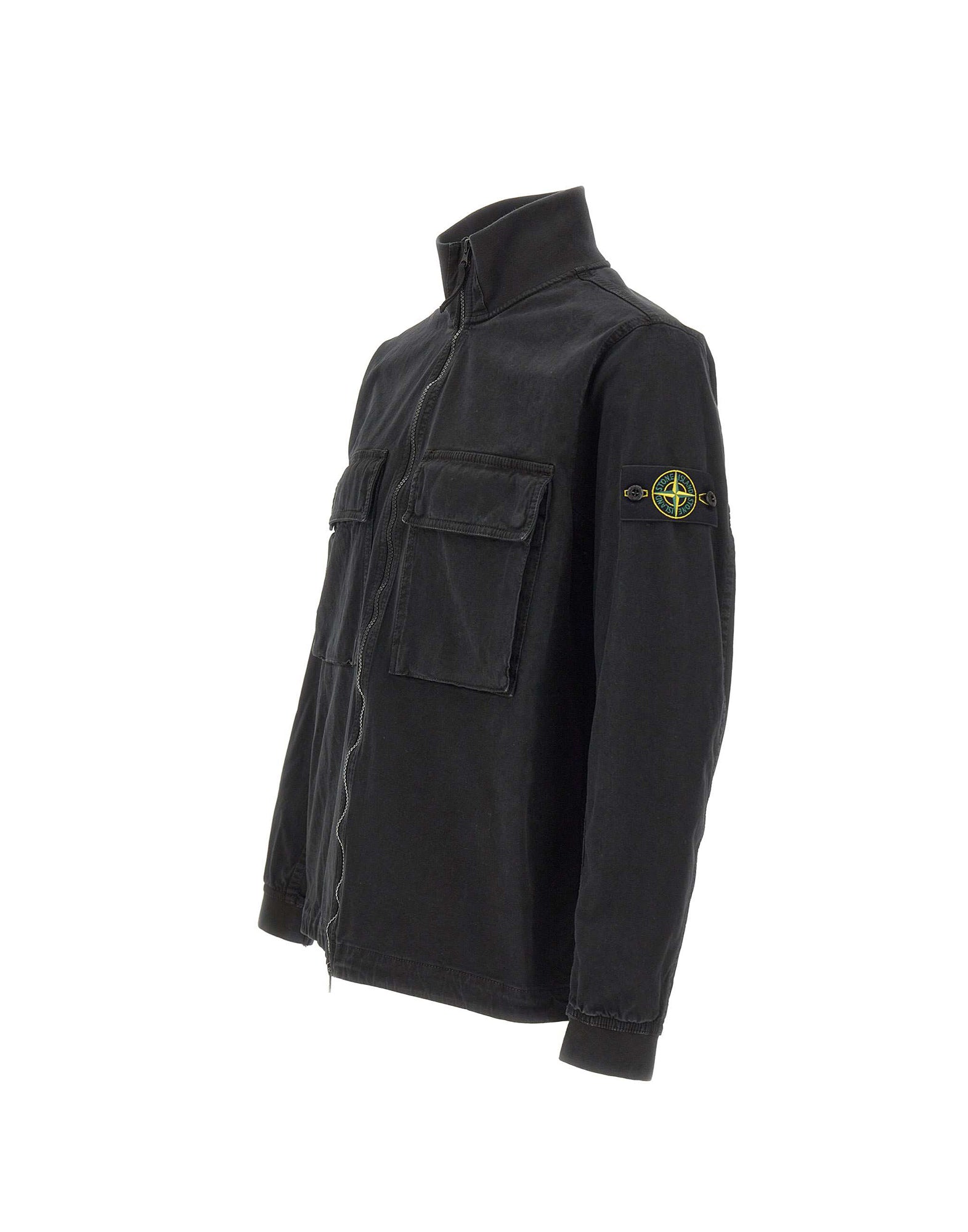 Stone Island Giacca overshirt in cotone, view 2
