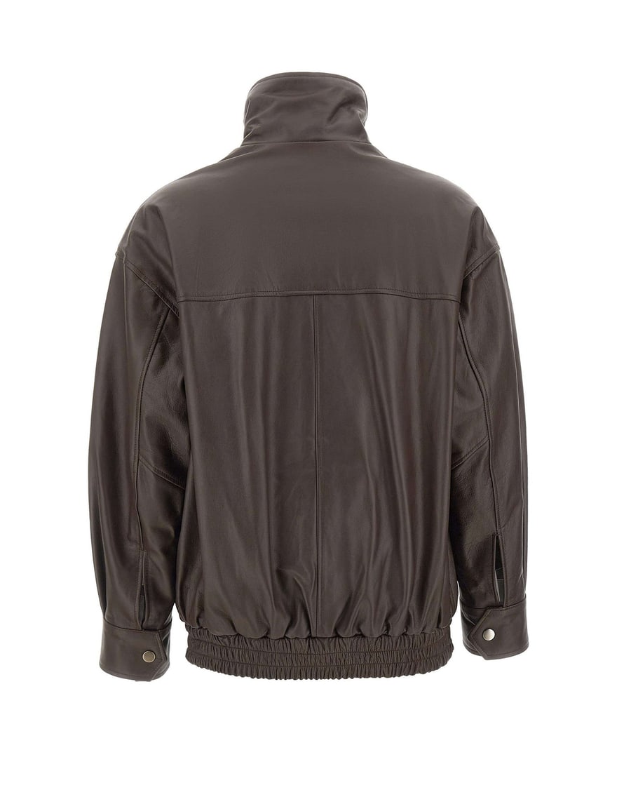 KAOS Giacca bomber in pelle, view 3