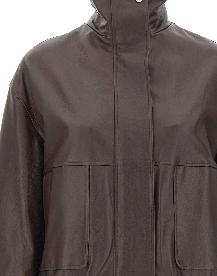 KAOS Giacca bomber in pelle, view 4