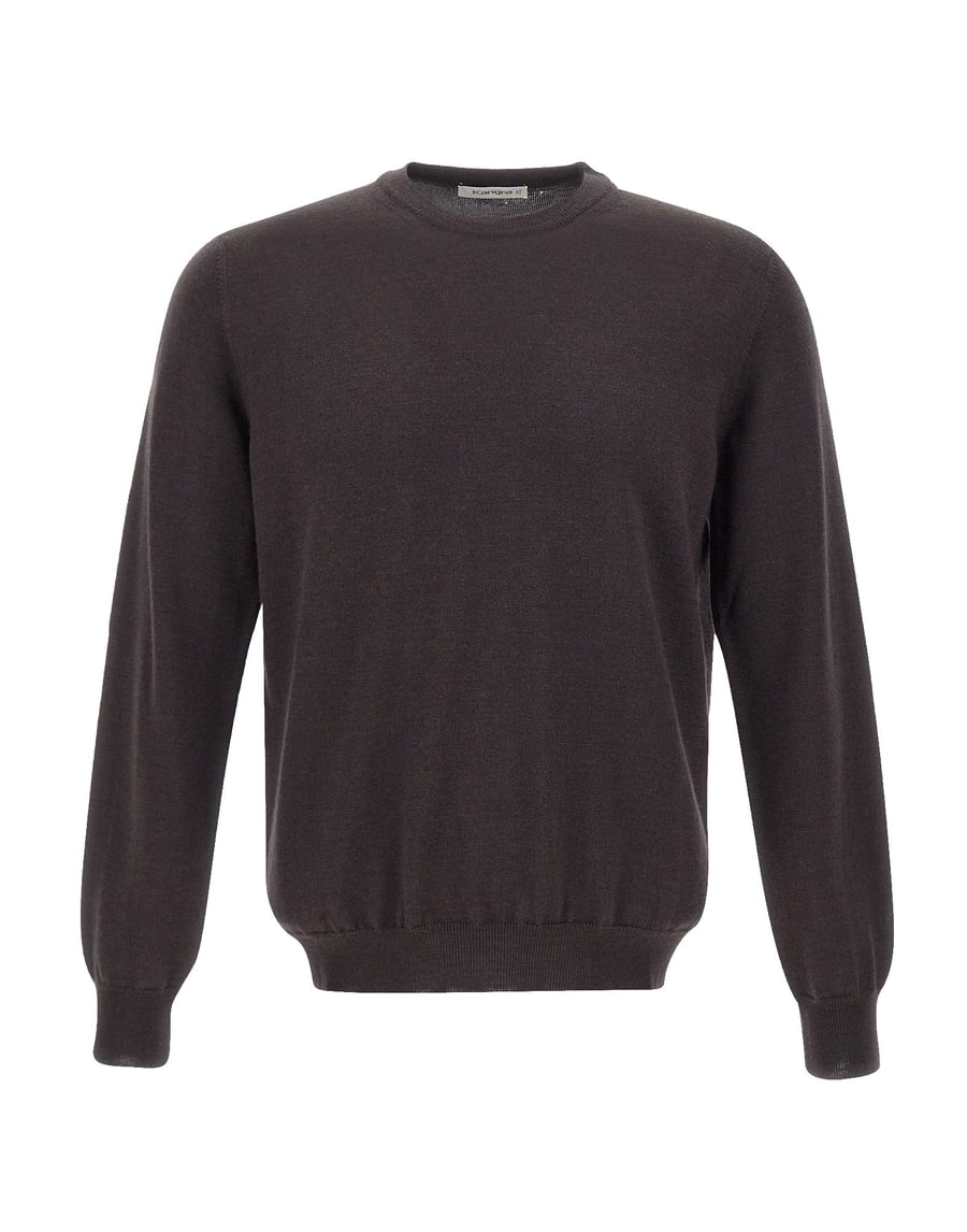 KANGRA Pullover girocollo in lana vergine
