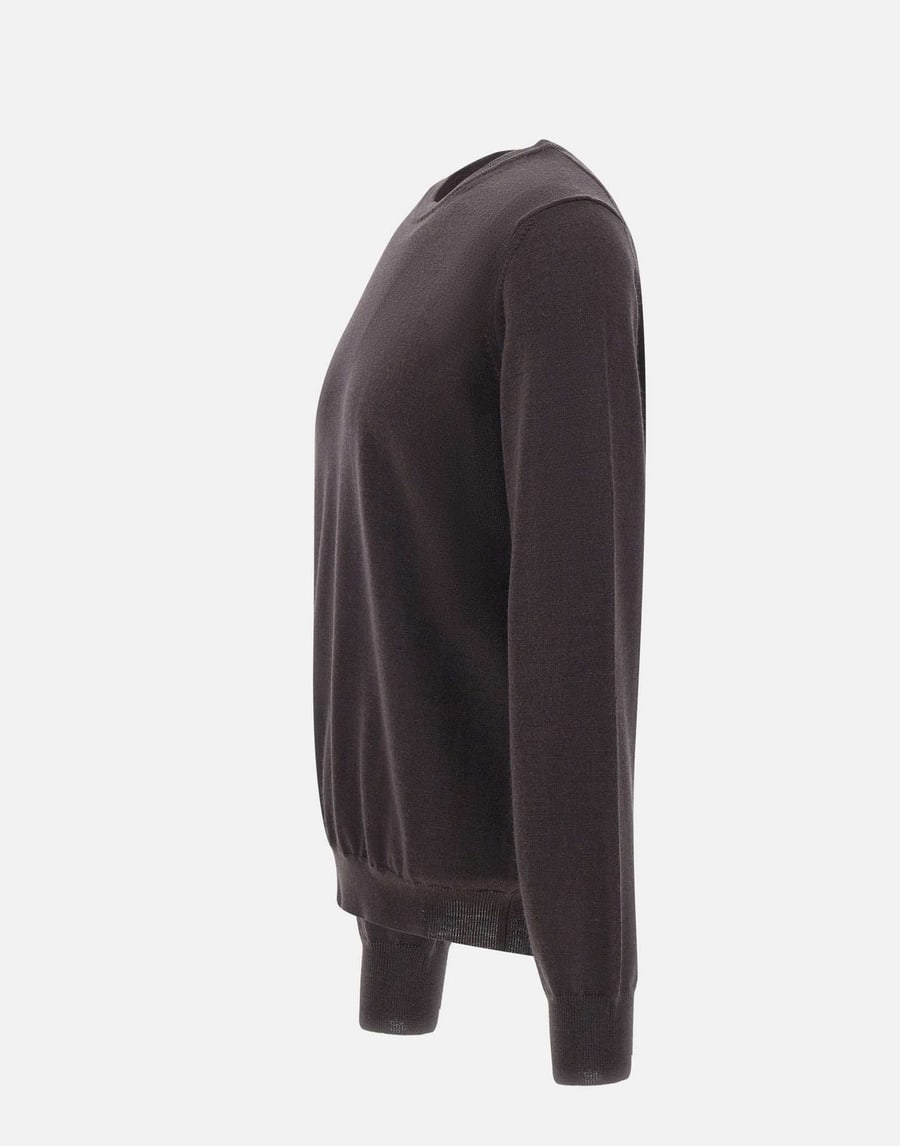 KANGRA Pullover girocollo in lana vergine, view 2