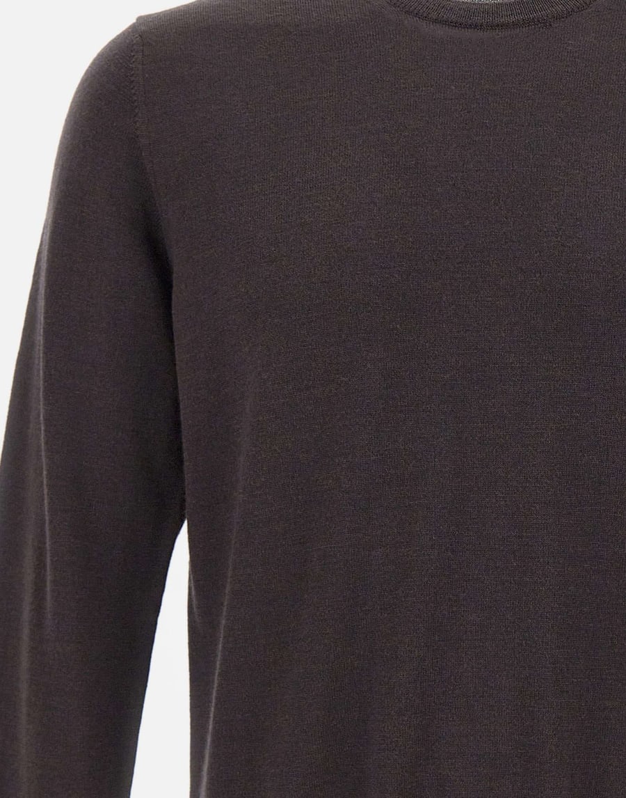 KANGRA Pullover girocollo in lana vergine, view 4