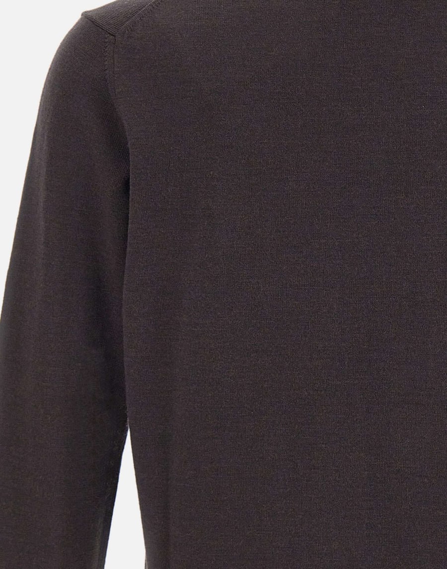 KANGRA Pullover girocollo in lana vergine, view 5