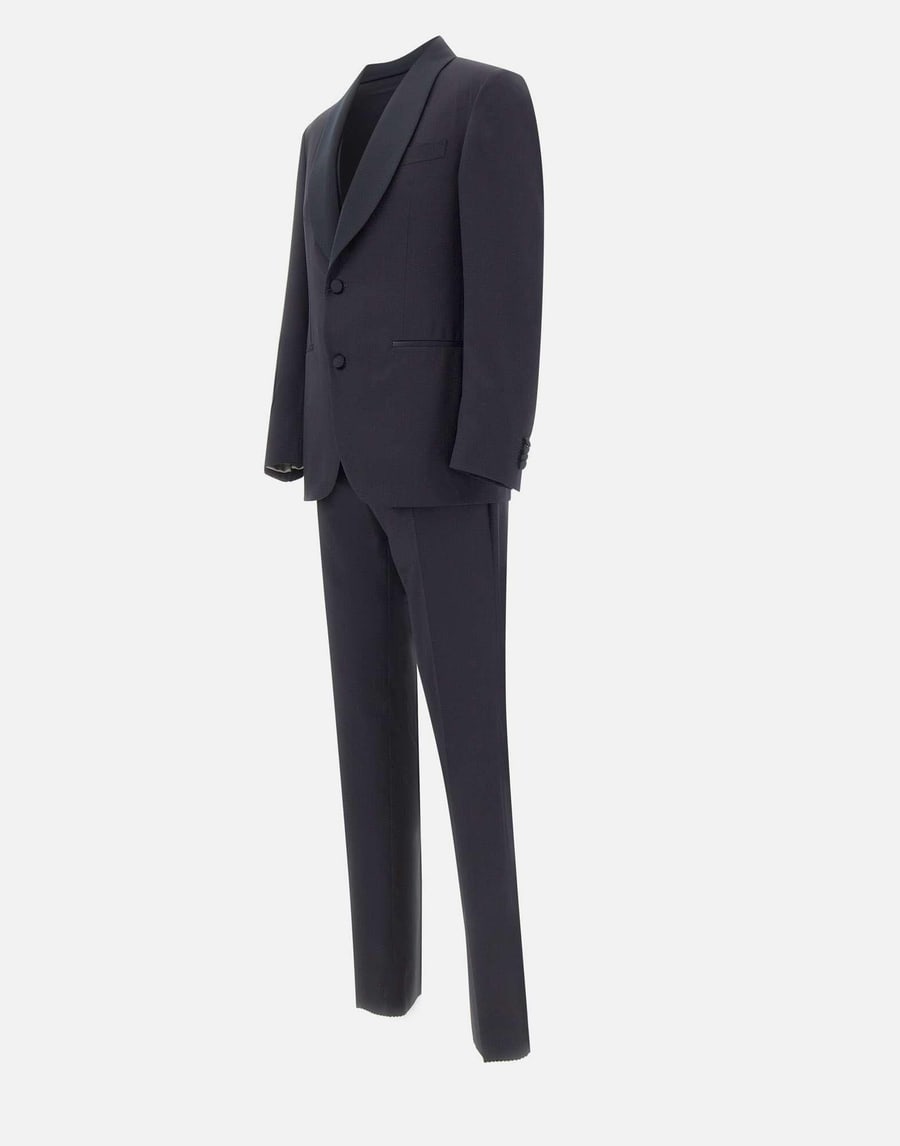 Corneliani Completo tre pezzi in lana slim fit, view 2