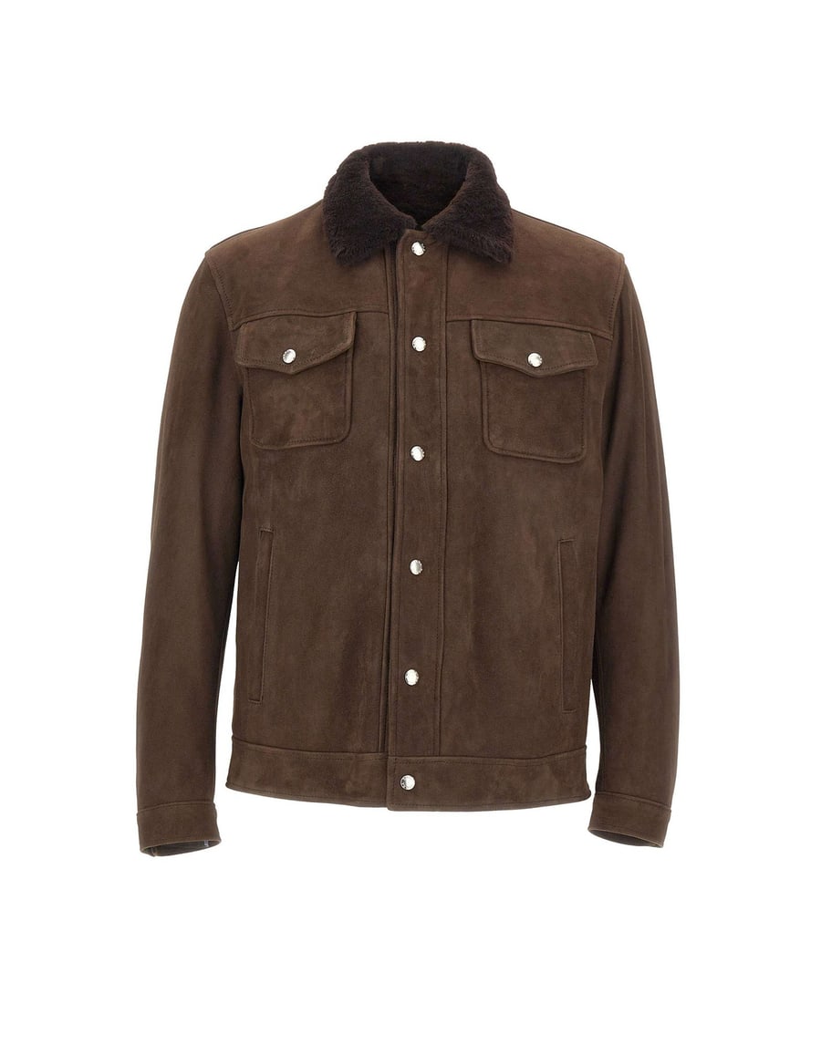 BARBA Giacca in pelle scamosciata "Colt"