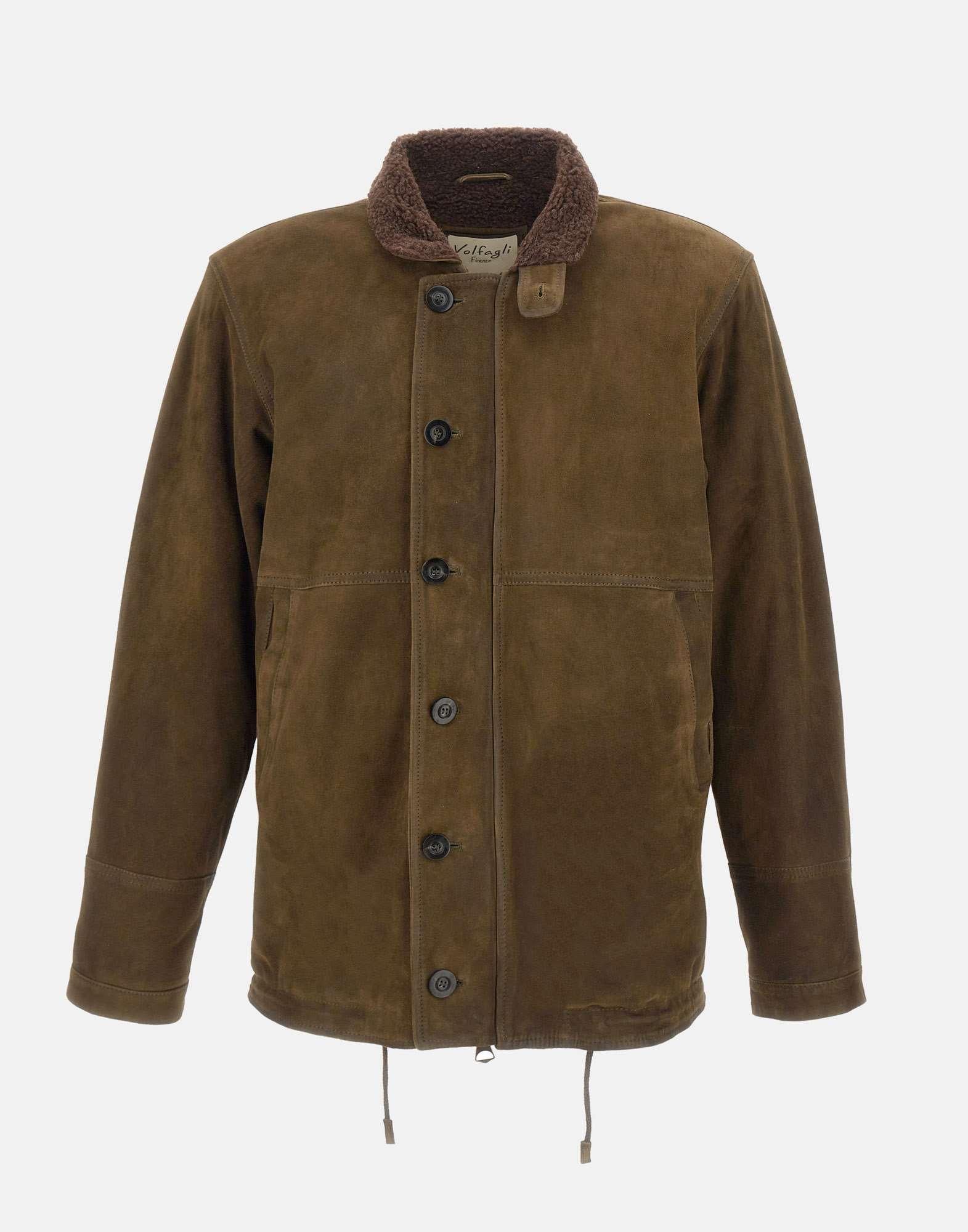 VOLFAGLI Giacca in pelle "Brera Buccio Vintage"