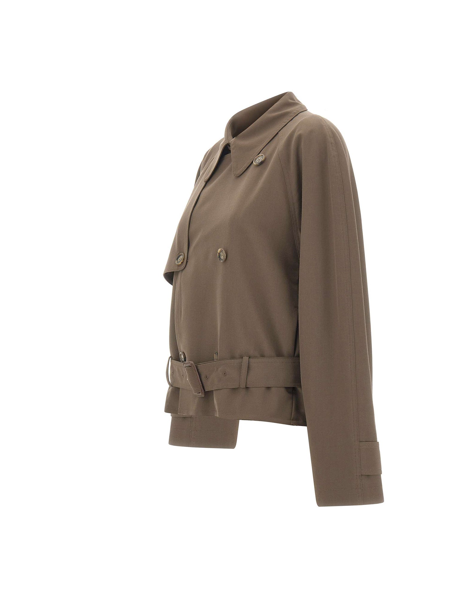 MM6 Maison Margiela Giacca in misto lana con cintura, view 2
