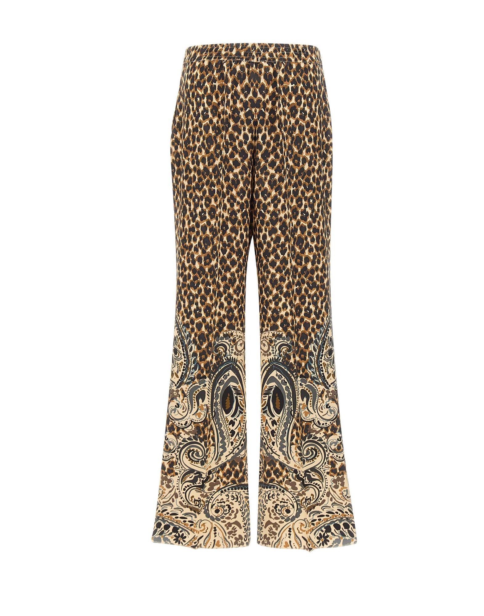 Etro Pantaloni in seta stampati