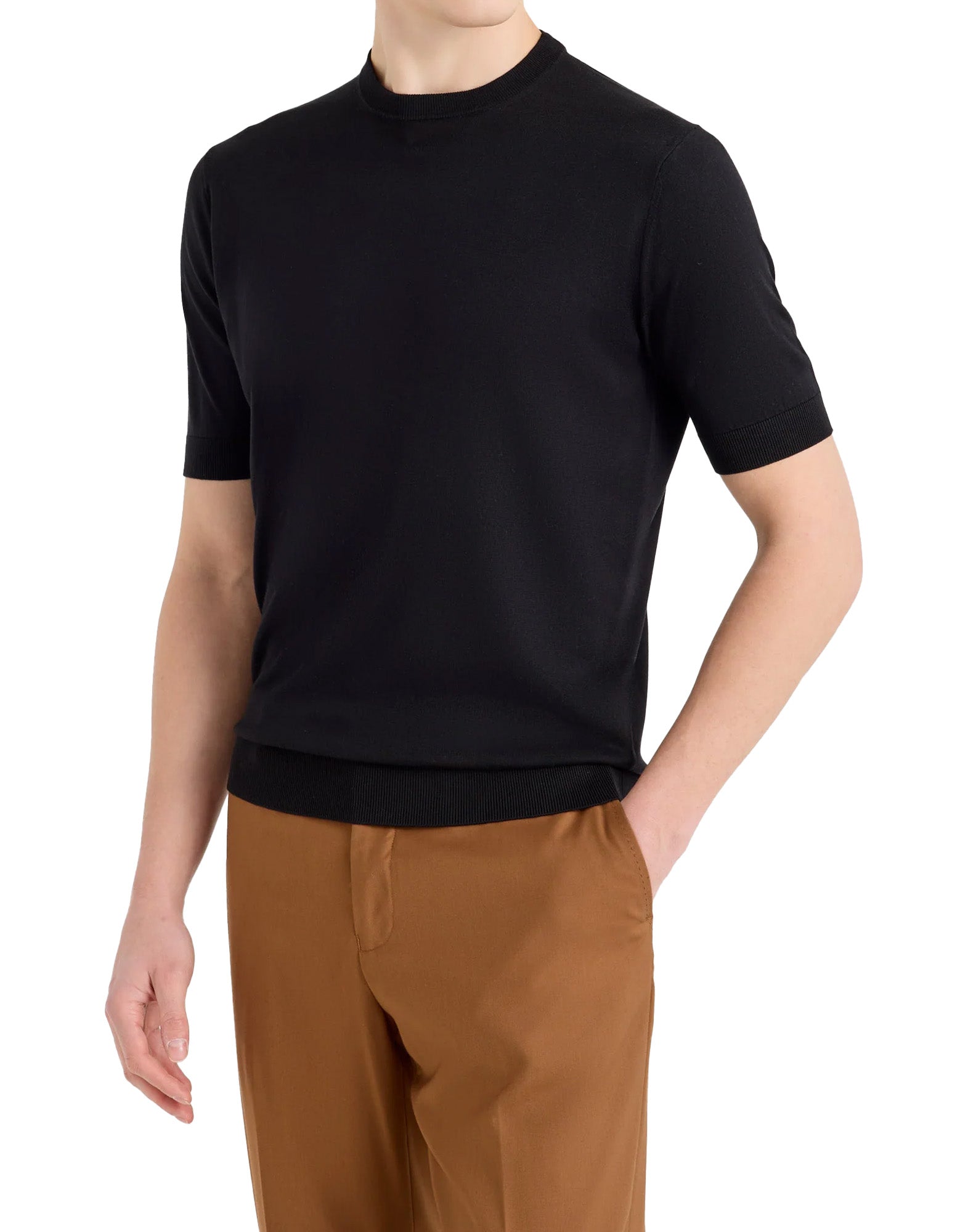 FILIPPO DE LAURENTIIS Maglia in seta a maniche corte, view 2