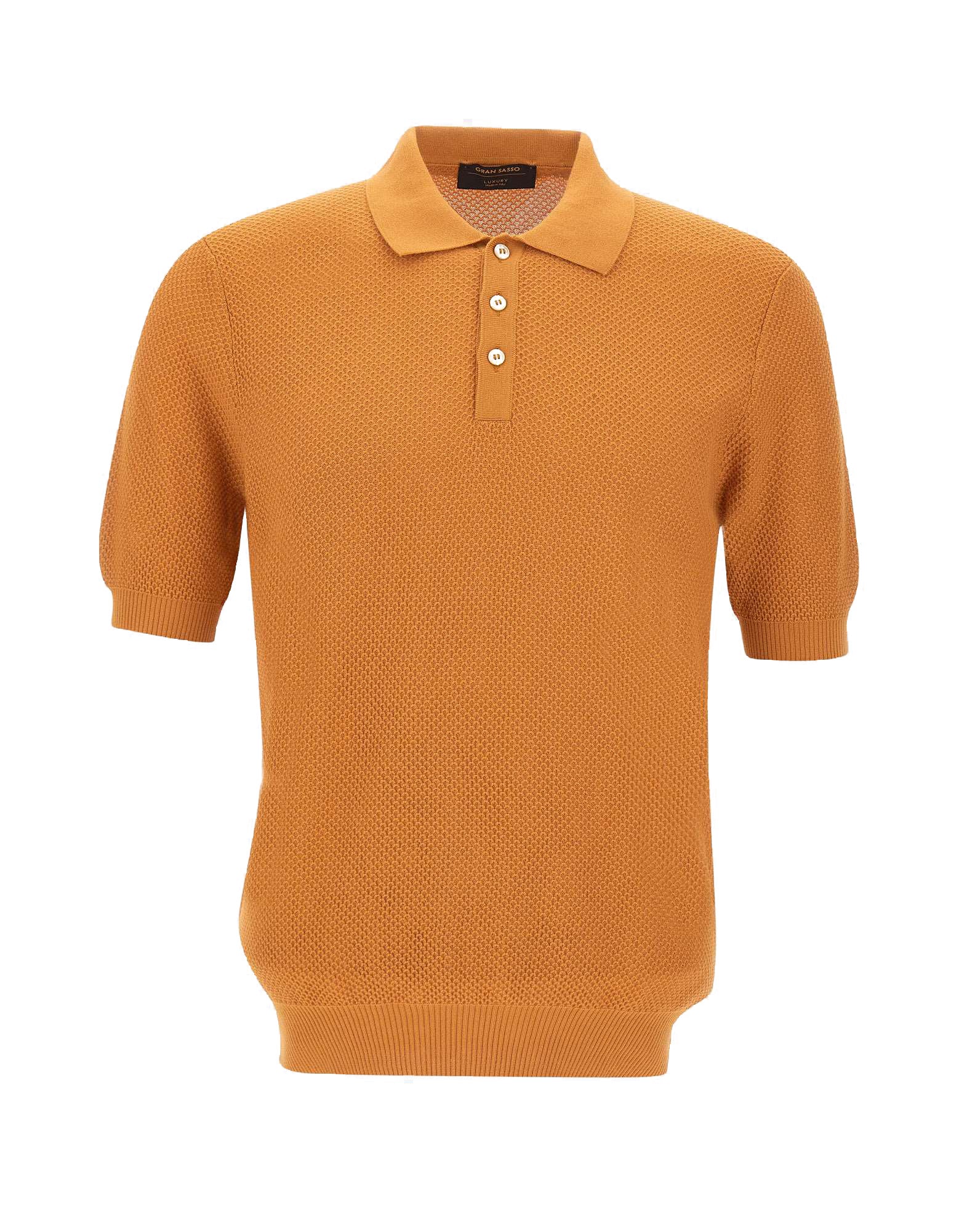 GRAN SASSO Polo in maglia a nido d'ape