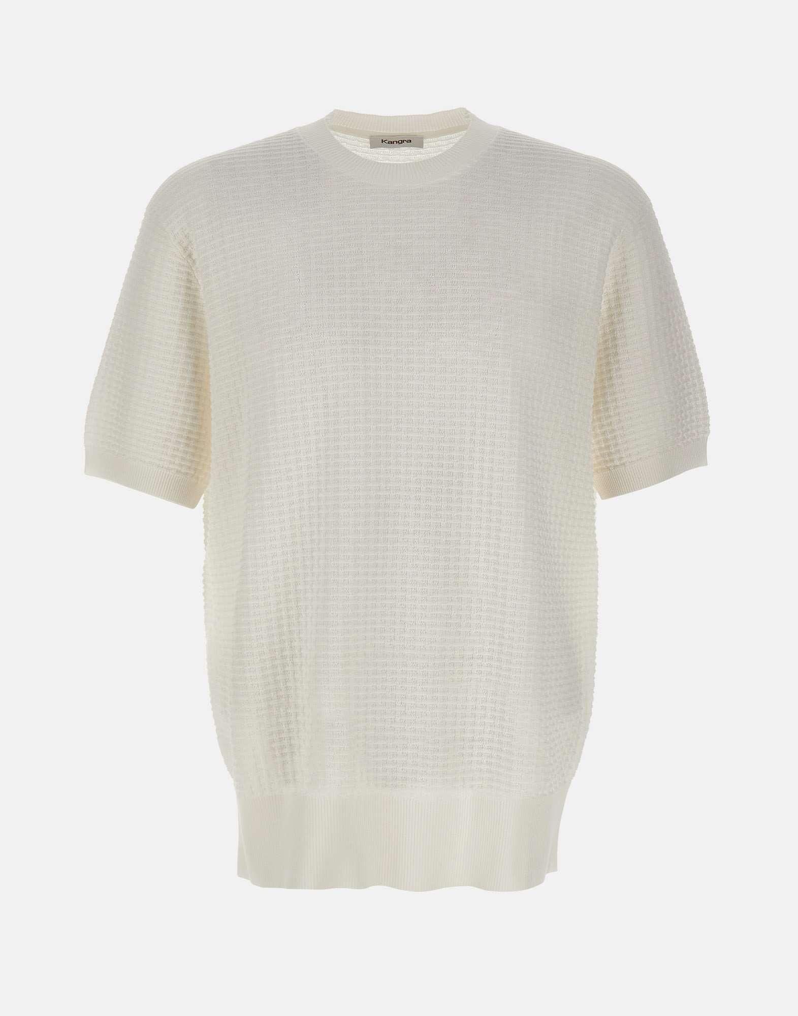 KANGRA Maglia girocollo in cotone punto alverare