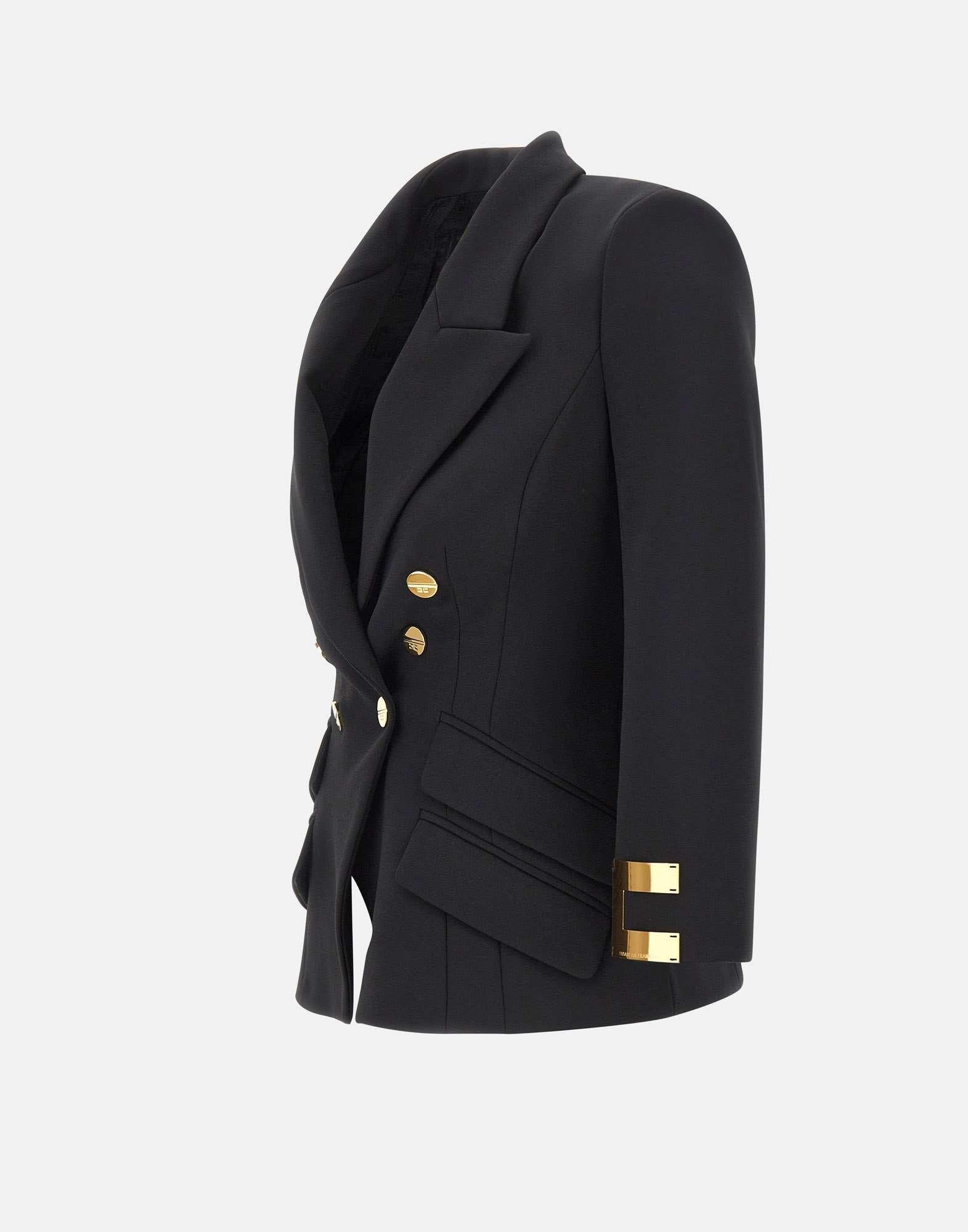 Elisabetta Franchi Blazer con placche logo, view 2
