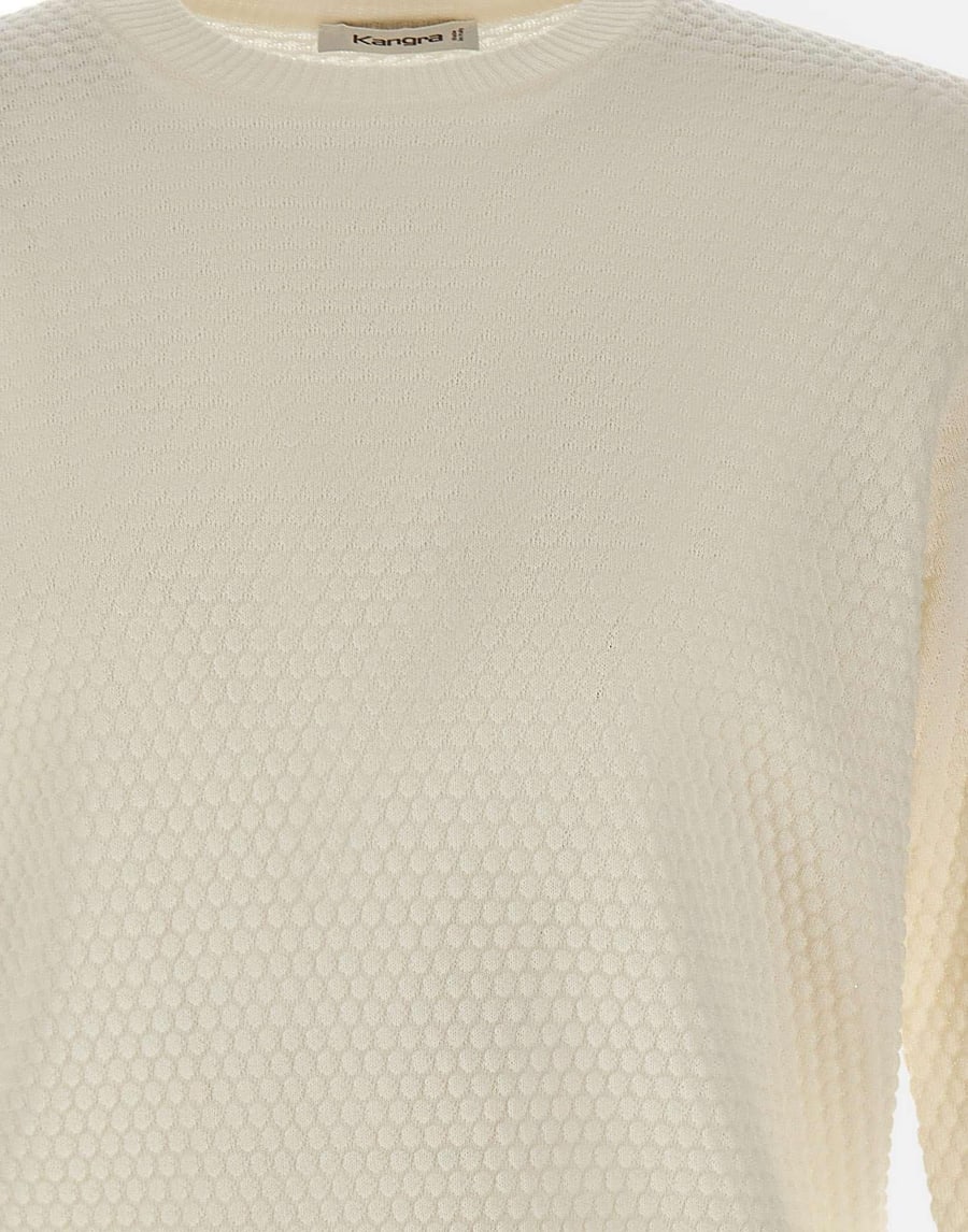 KANGRA Maglia in lana punto pluriball, view 4