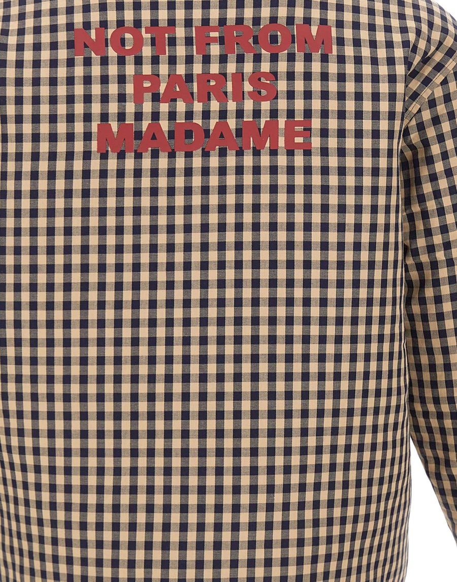 DROLE DE MONSIEUR Giacca overshirt con slogan, view 5