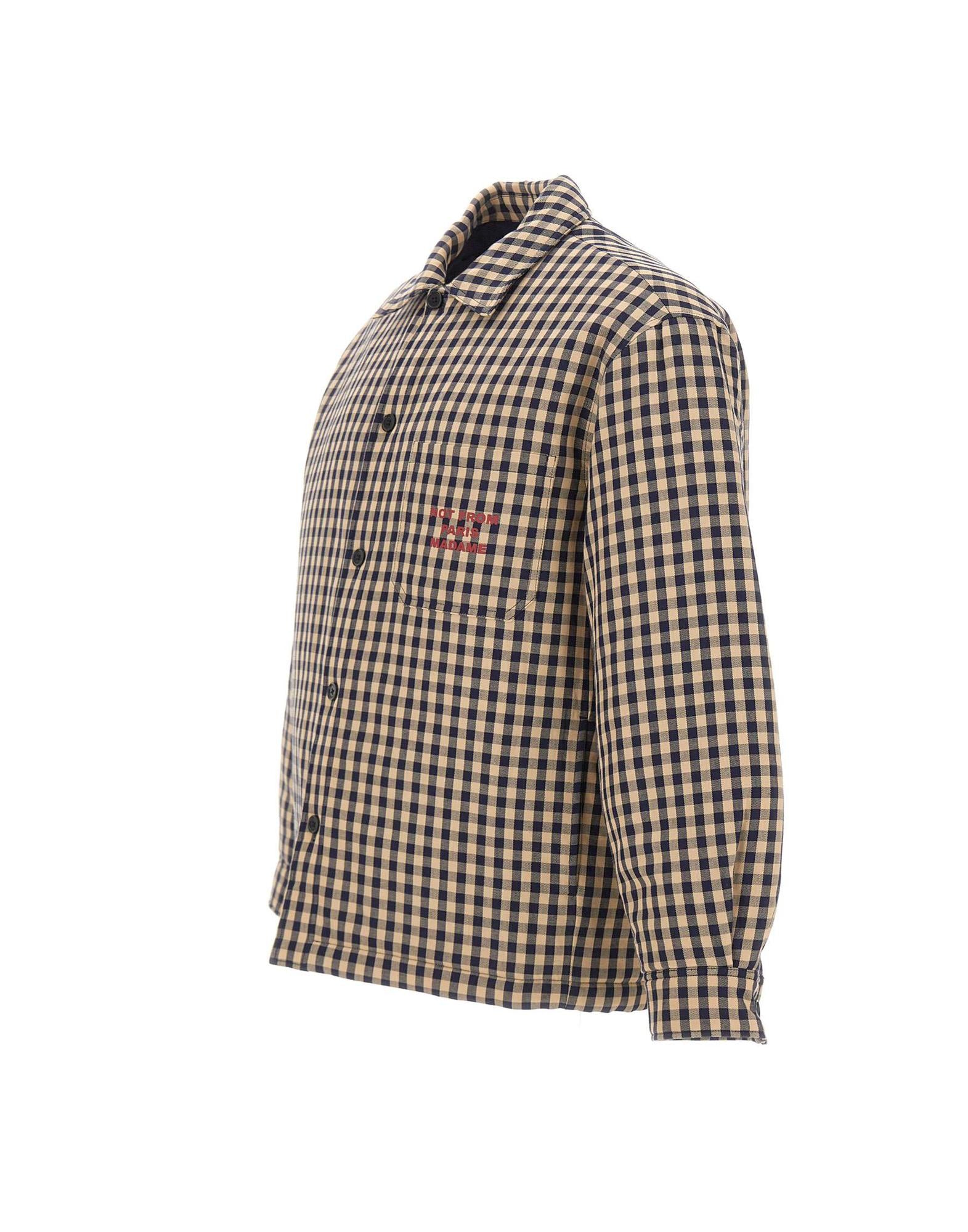 DROLE DE MONSIEUR Giacca overshirt con slogan, view 2