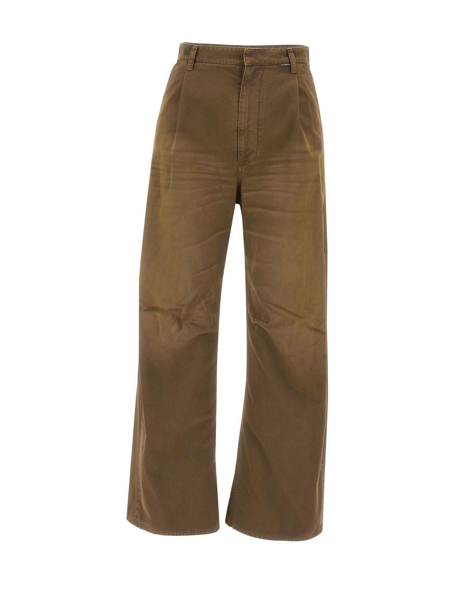 MM6 Maison Margiela Pantaloni in cotone a gamba larga