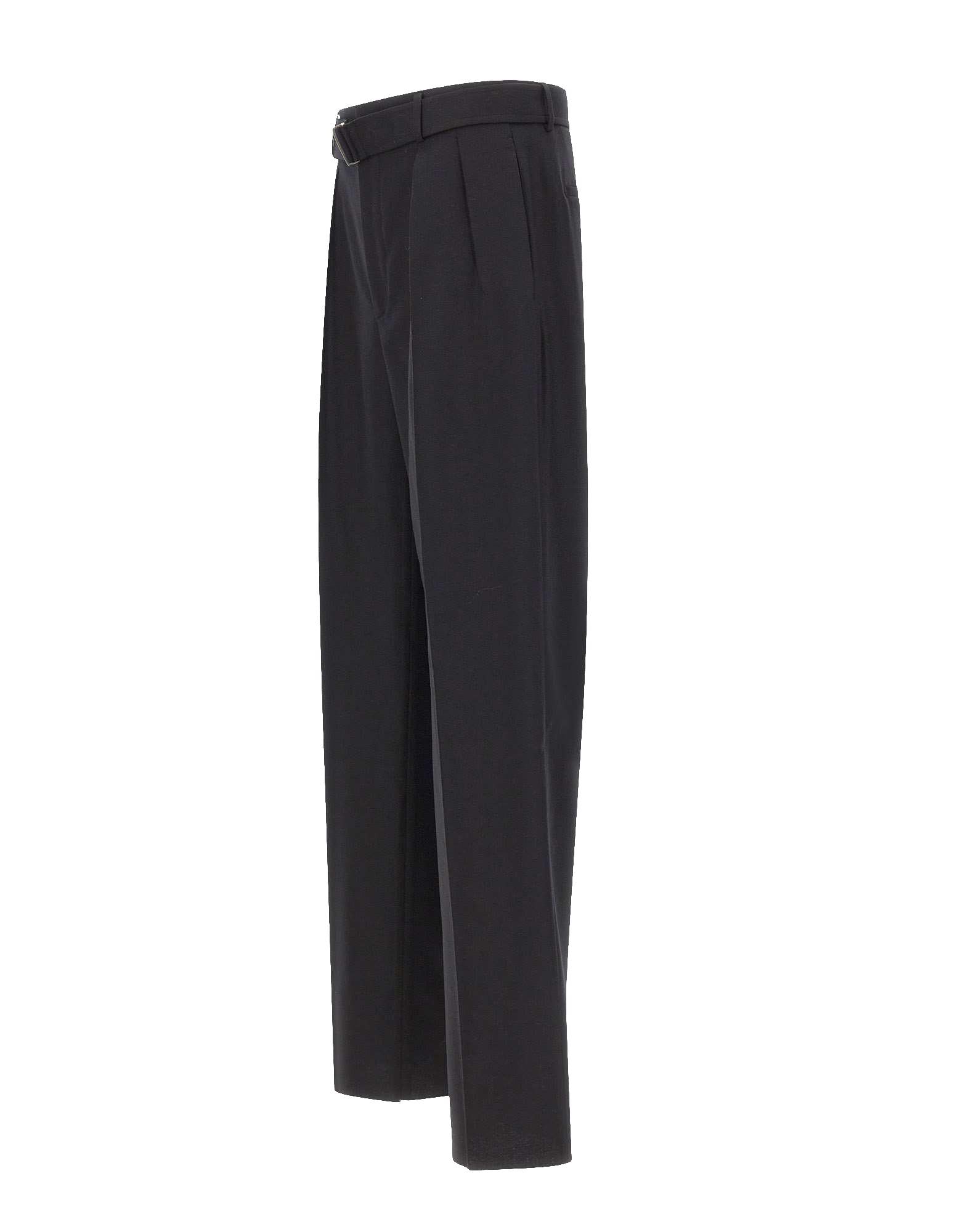 Tagliatore Pantaloni in lana vergine con cintura, view 2