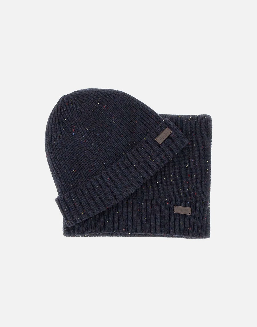 BARBOUR Gift set sciarpa e berretto in lana