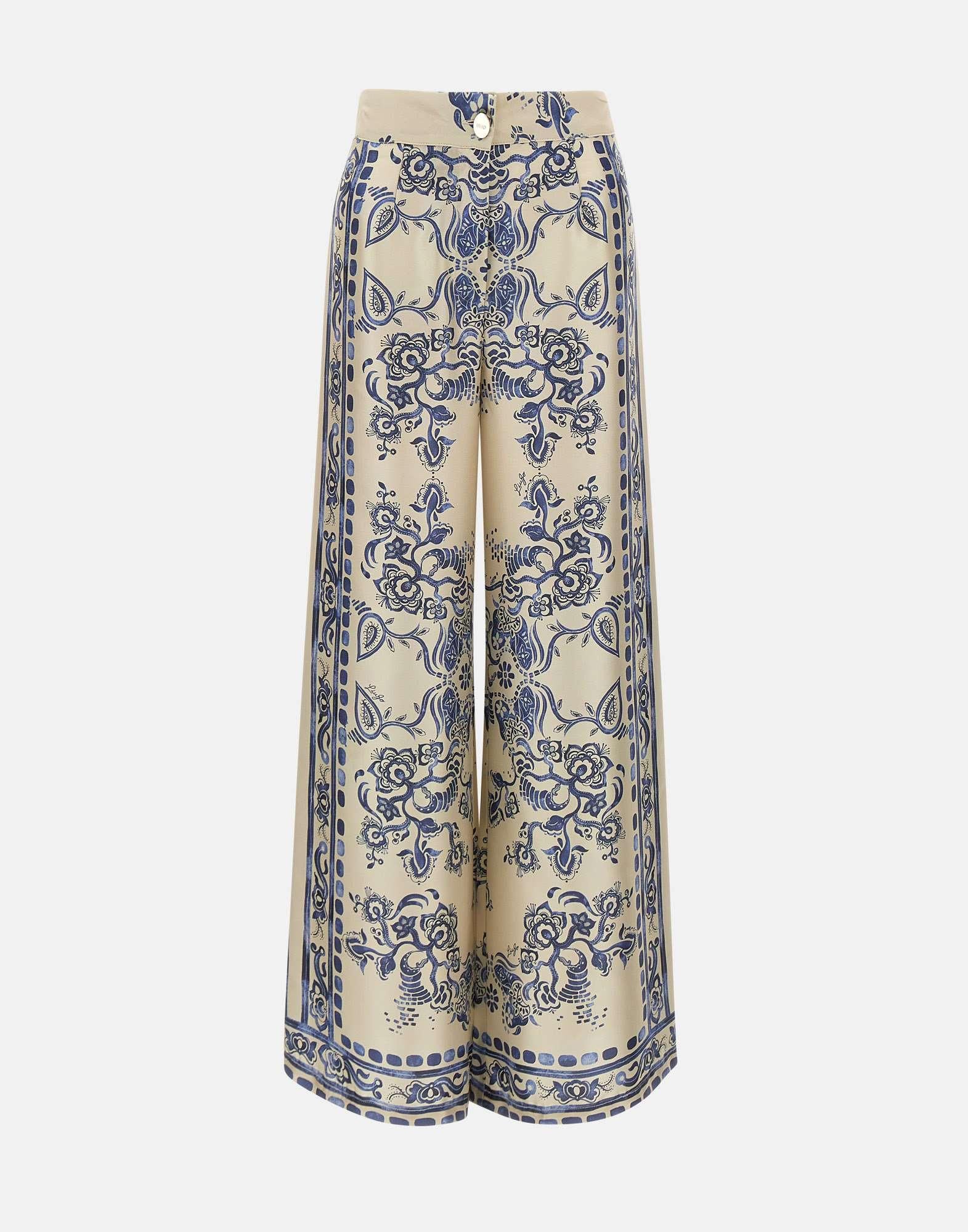 LIU-JO Pantaloni con stampa foulard