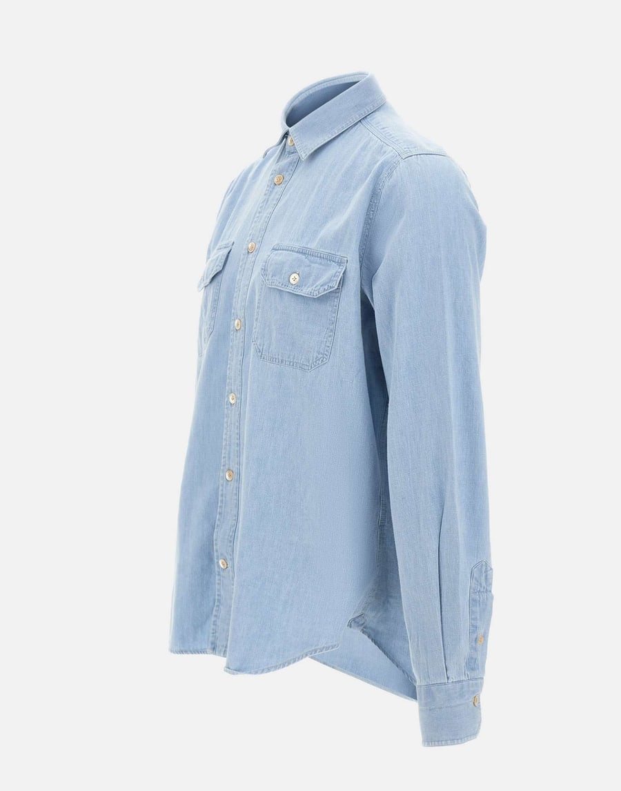 ELEVENTY Camicia in misto cotone e lino, view 2