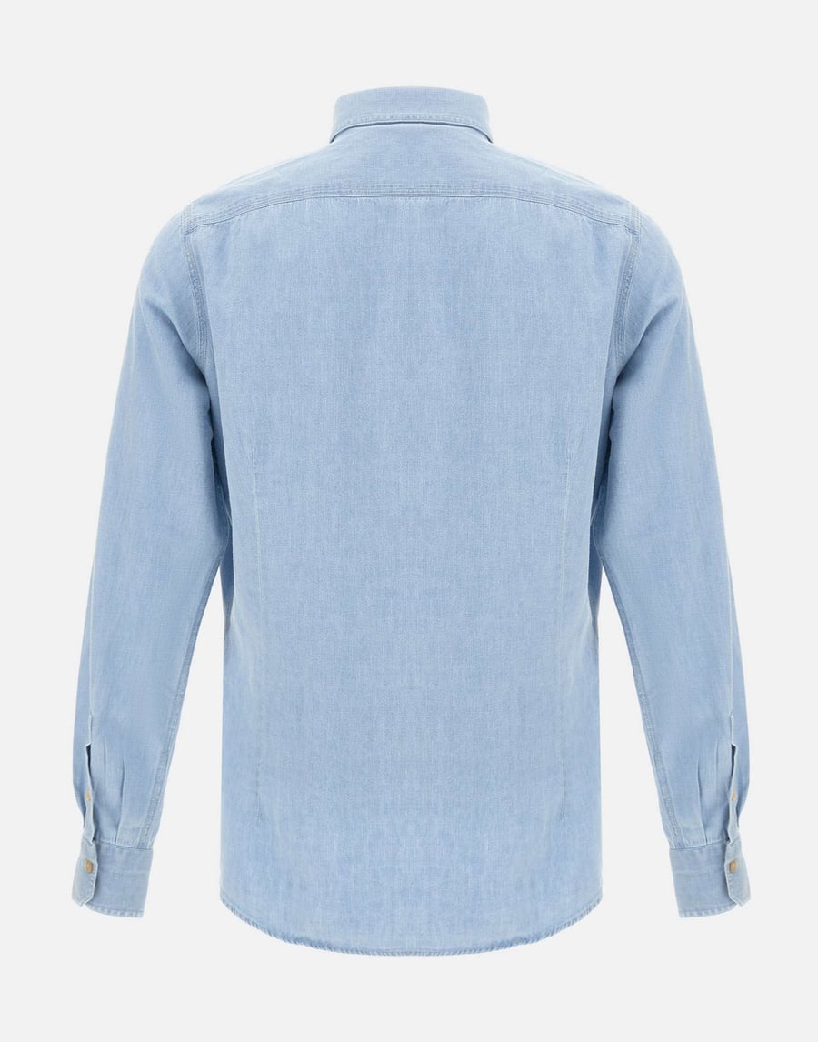 ELEVENTY Camicia in misto cotone e lino, view 3