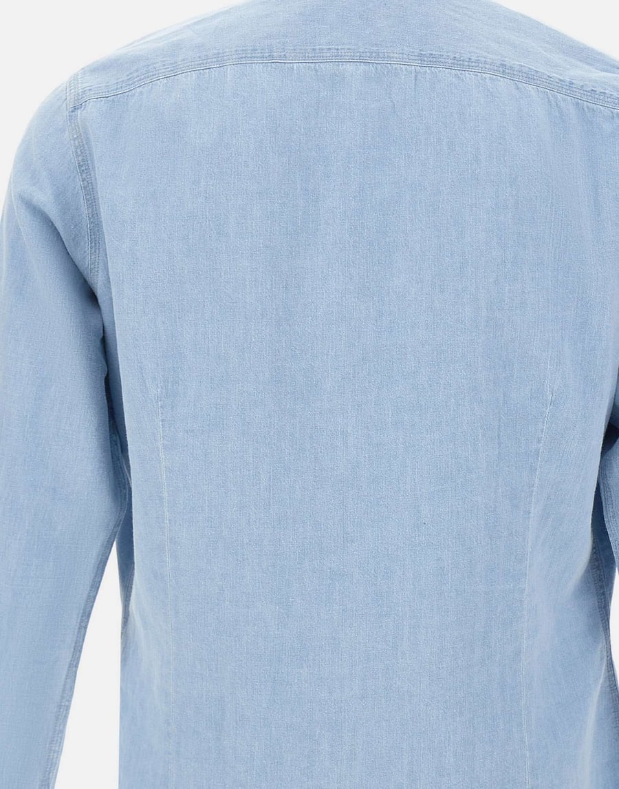 ELEVENTY Camicia in misto cotone e lino, view 5