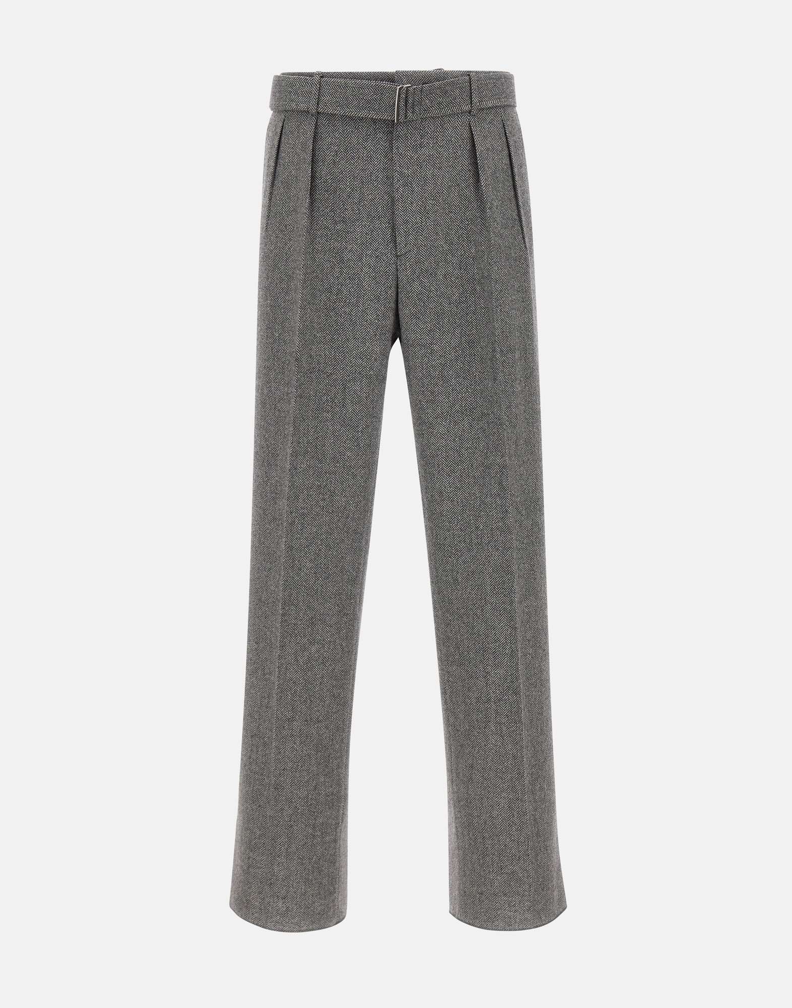 Tagliatore Pantaloni in lana con motivo spigato