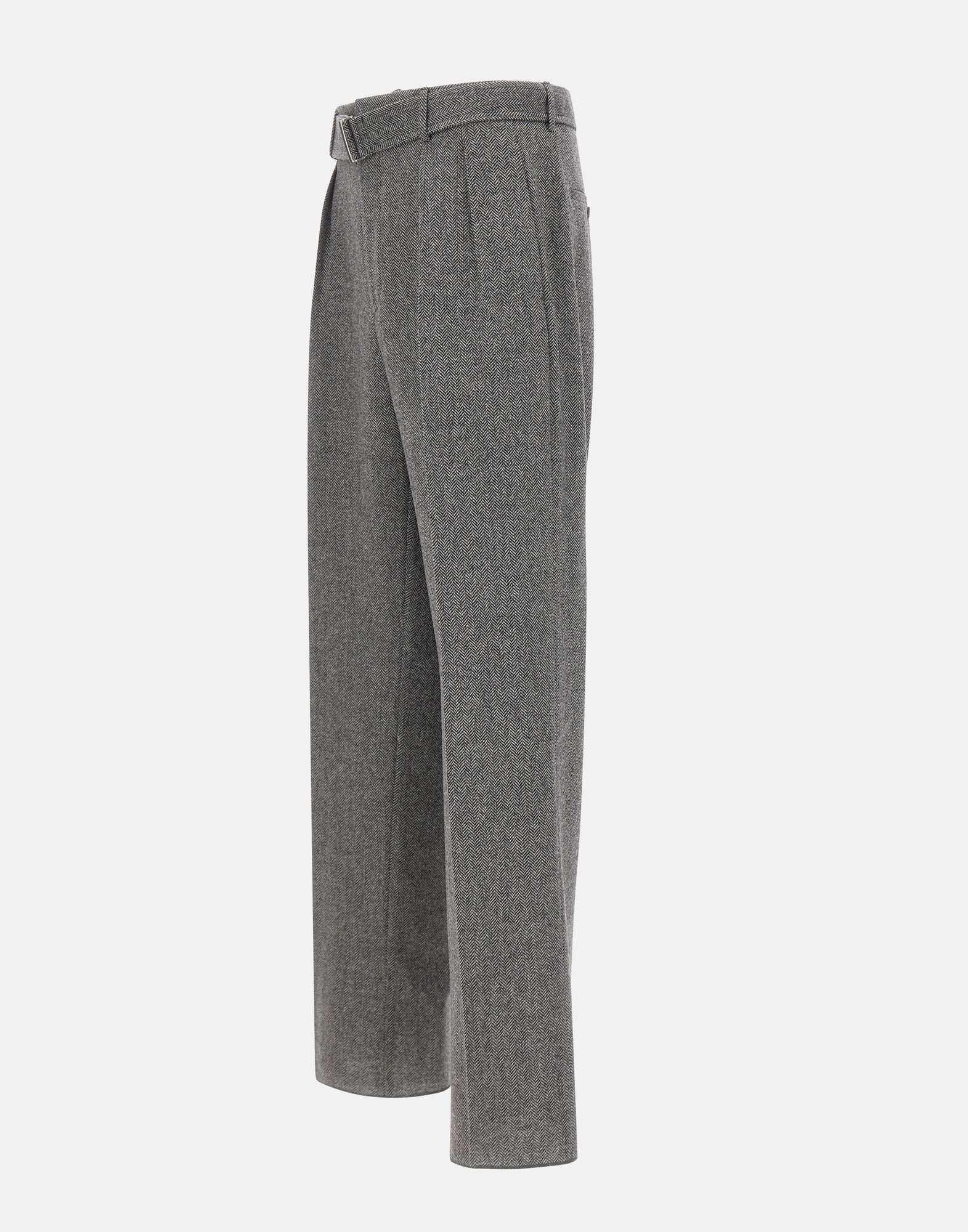 Tagliatore Pantaloni in lana con motivo spigato, view 2